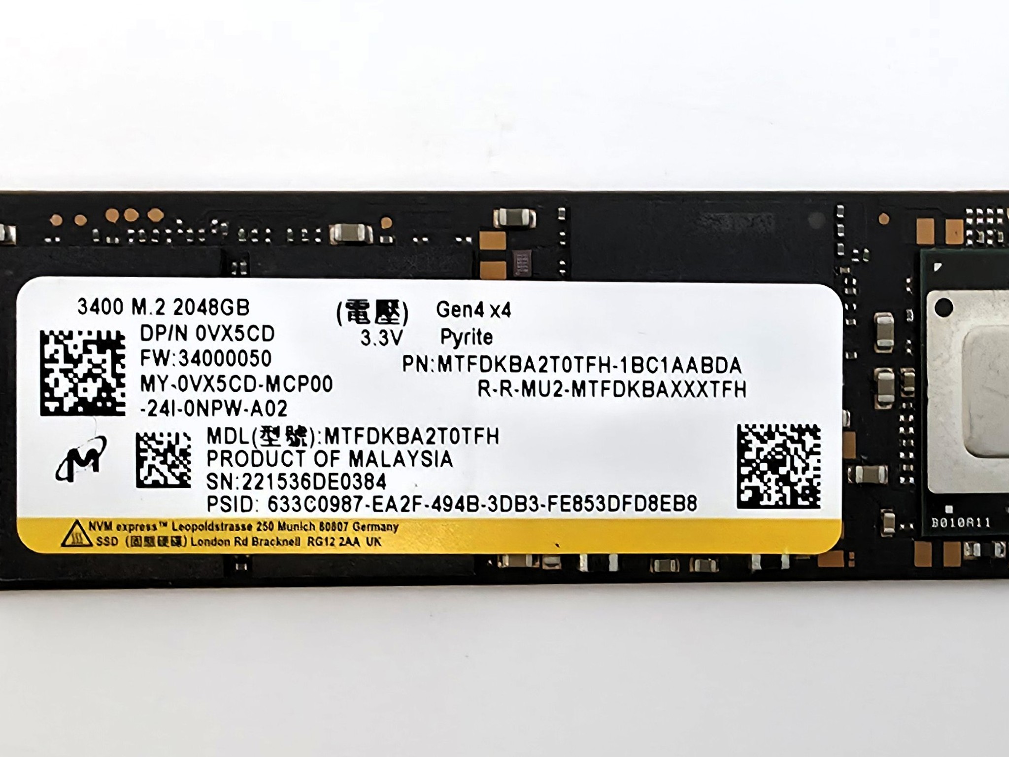 Kioxia Micron Hynix Mixed Brand 2TB NVMe M.2 SSD Tested Wiped Perfect Condition