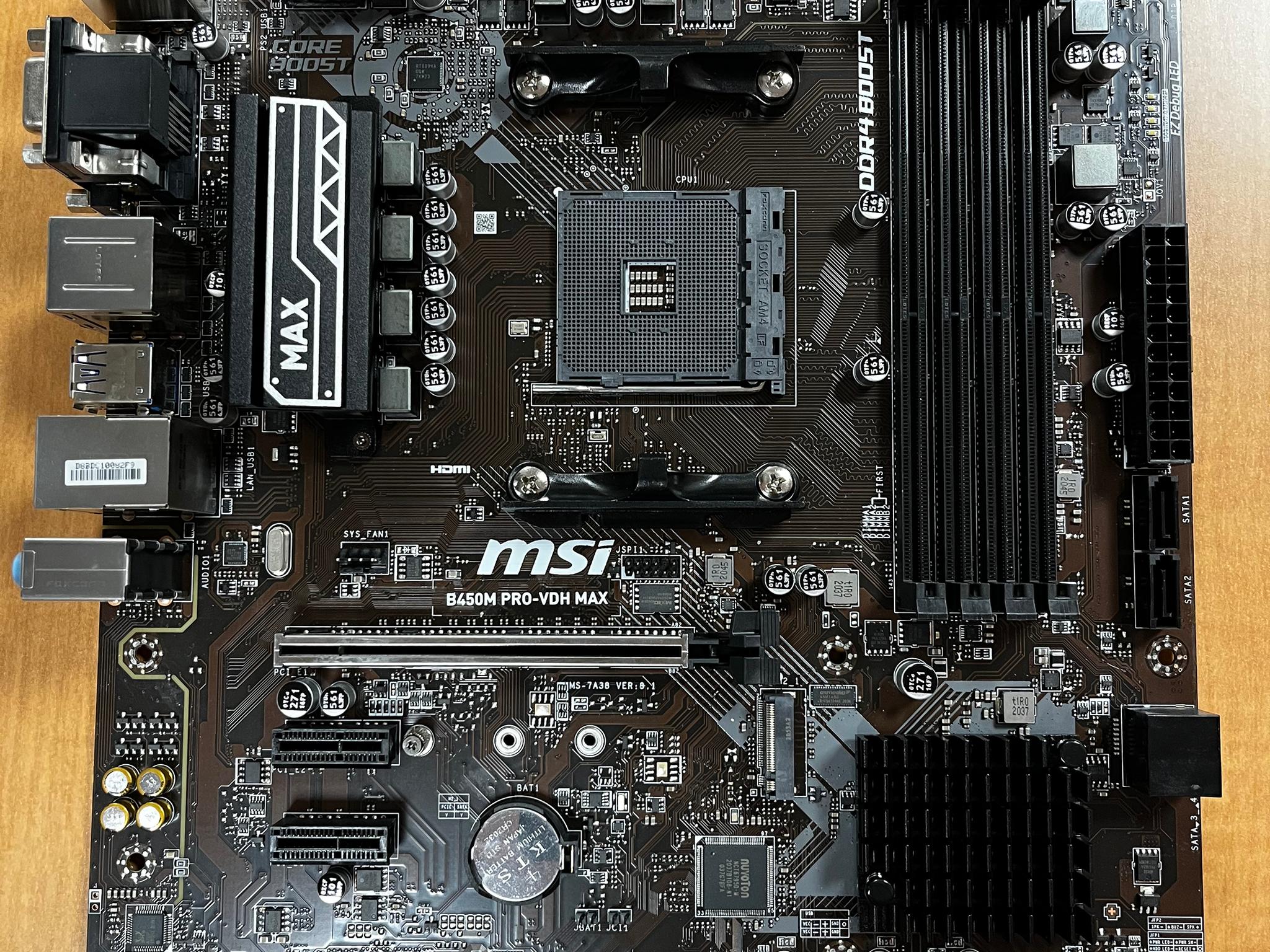 REFURBISHED - MSi B450M PRO-VDH MAX Micro ATX