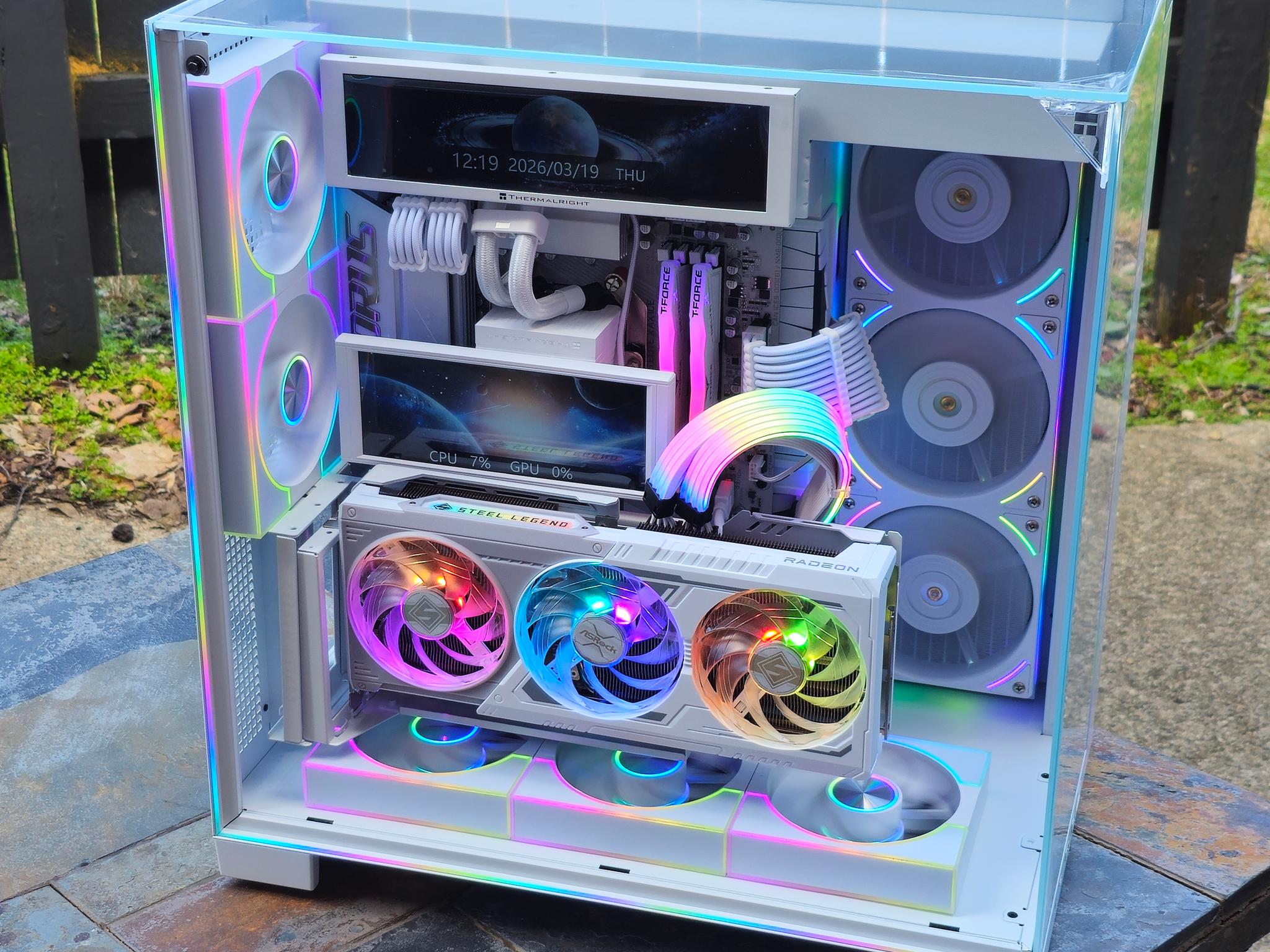 ☃️ High End Whiteout Gaming PC • AMD 9070XT • Ryzen 7 9850X3D • 32GB RAM • 2TB SSD • Plug n' Play