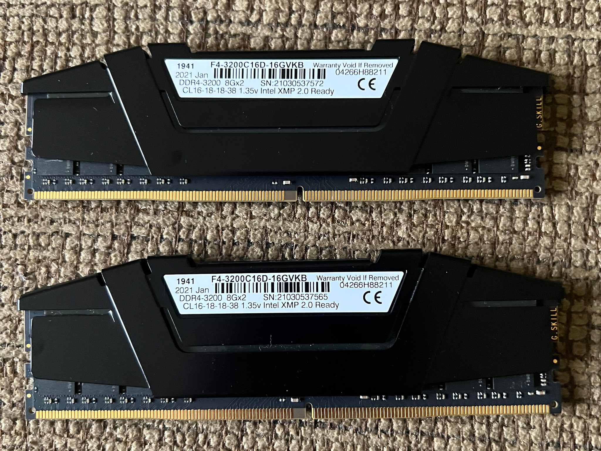 G.Skill Ripjaws V DDR4-3200 16gb (8G×2) CL16