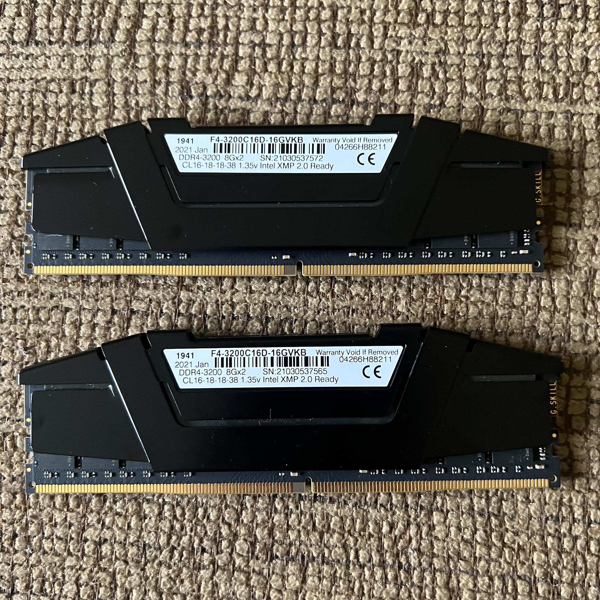 G.Skill Ripjaws V DDR4-3200 16gb (8G×2) CL16