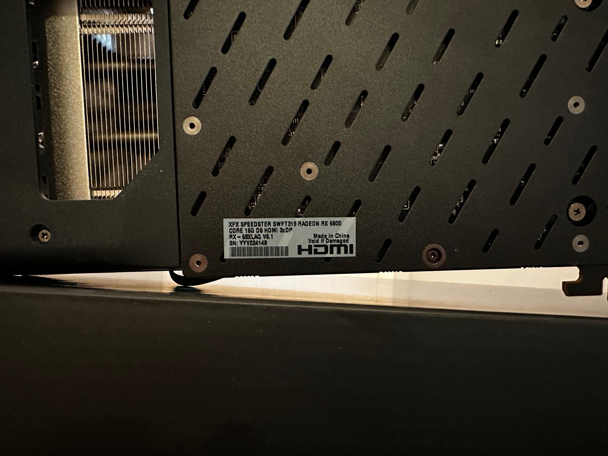 RX 6800 16gb XFX Swift 319