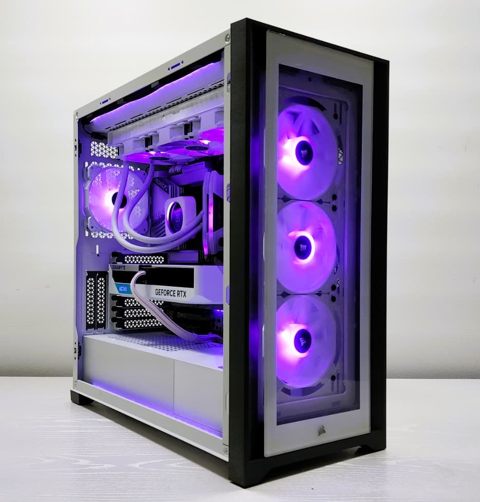 White Corsair Gaming BEAST!!! w/ Keyboard, Mouse, & RGB Deskmat