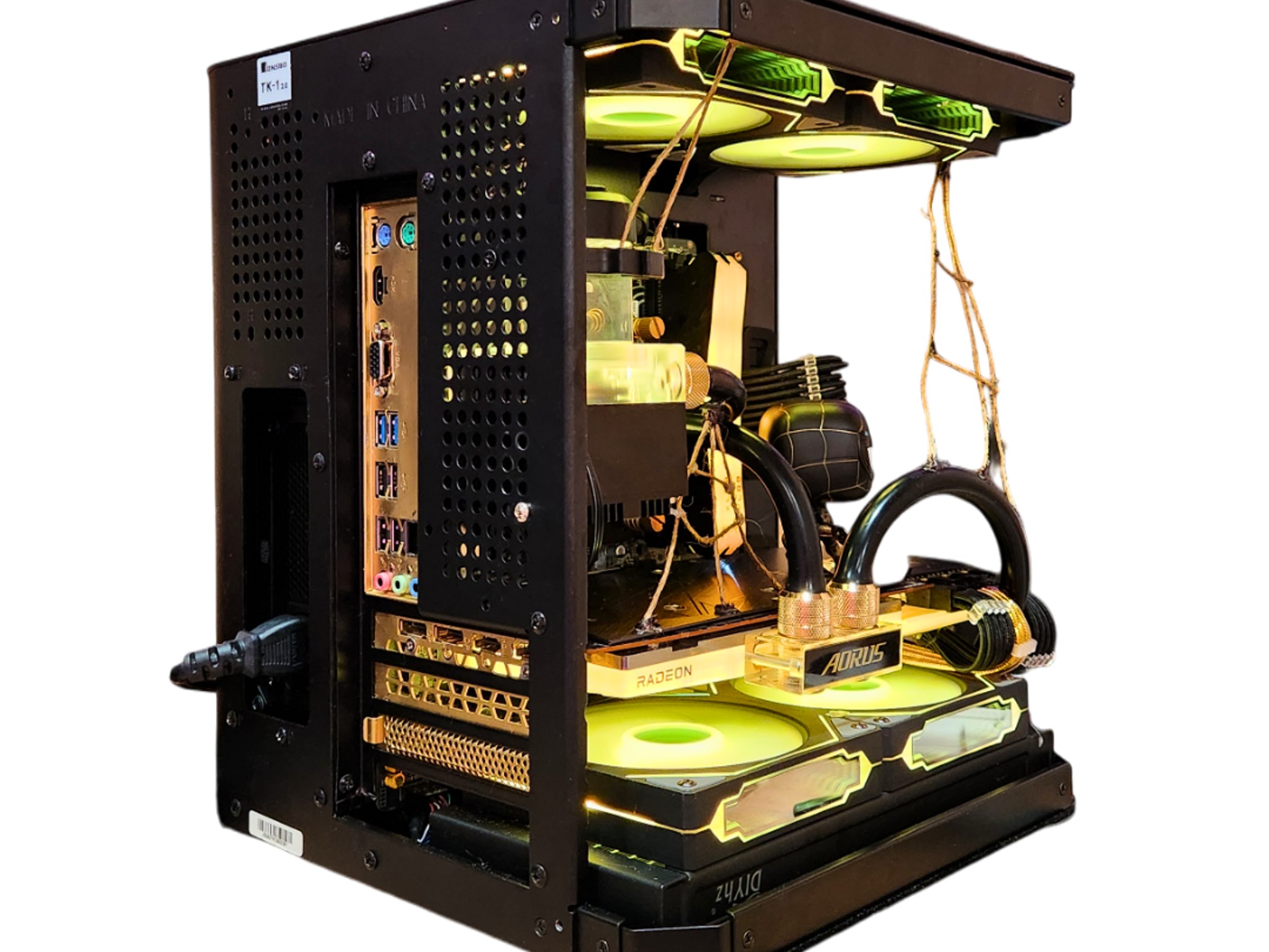 🪙Golden Spider🕸: RX 6900 XT | Ryzen 5700x | 32GB RAM | 2TB SSD | 6 Fans | Gaming PC Water Loop