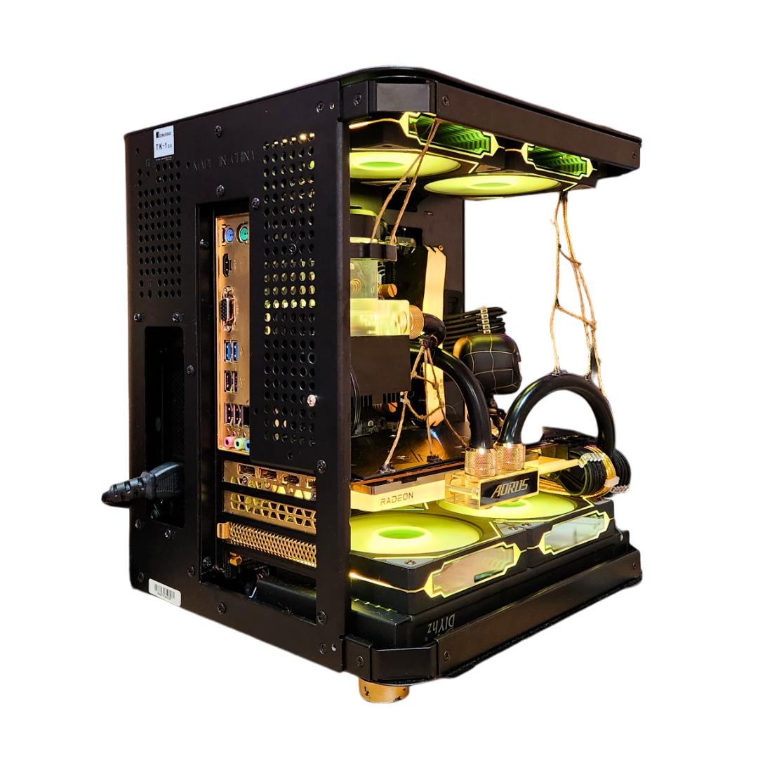 🪙Golden Spider🕸: RX 6900 XT | Ryzen 5700x | 32GB RAM | 2TB SSD | 6 Fans | Gaming PC Water Loop