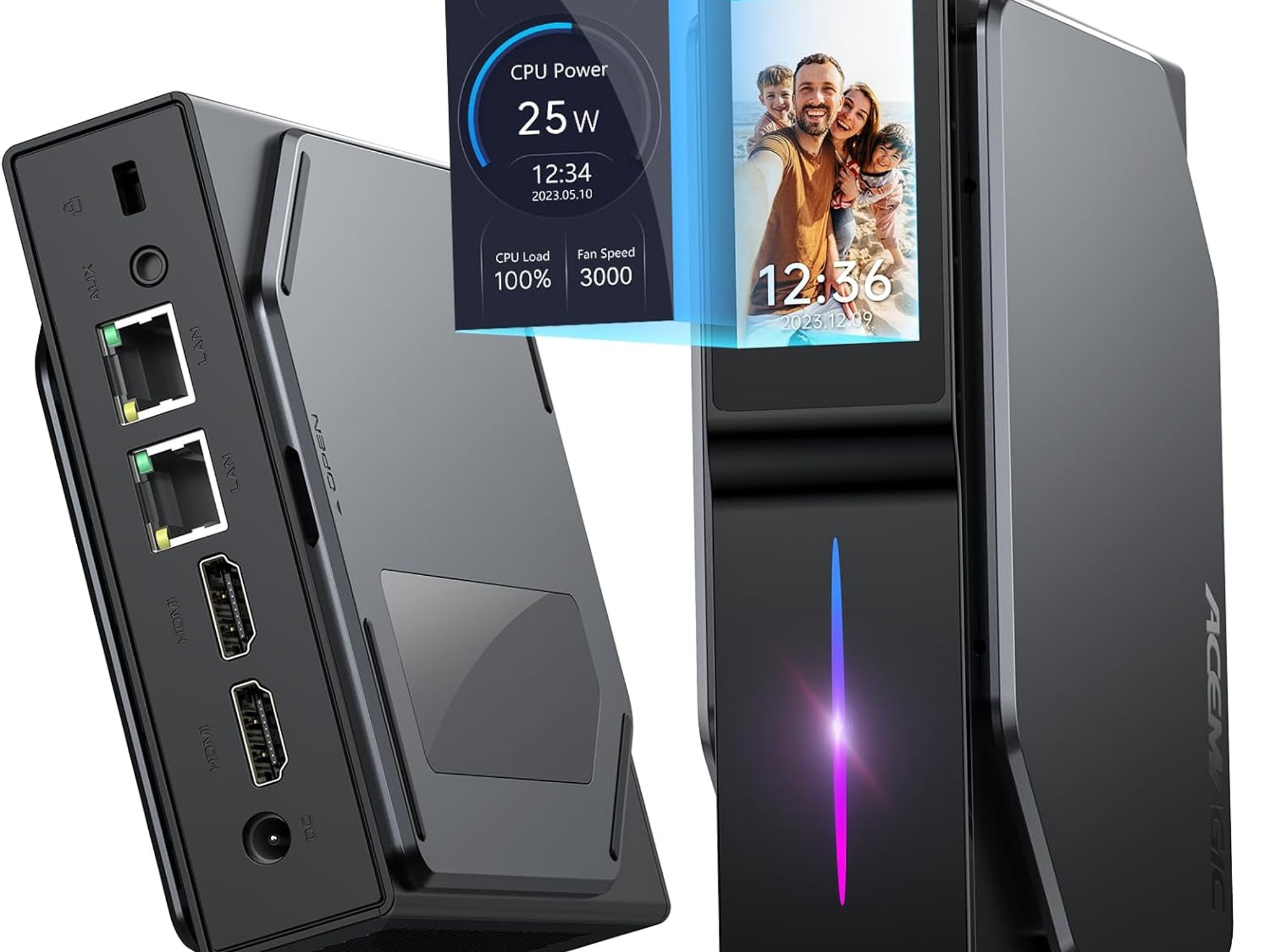 S1 Mini PC, Intel 12th Gen Alder Lake-N95 (up to 3.40GHz, 15W TDP), 16GB DDR4 512G PCIe SSD Mini PC