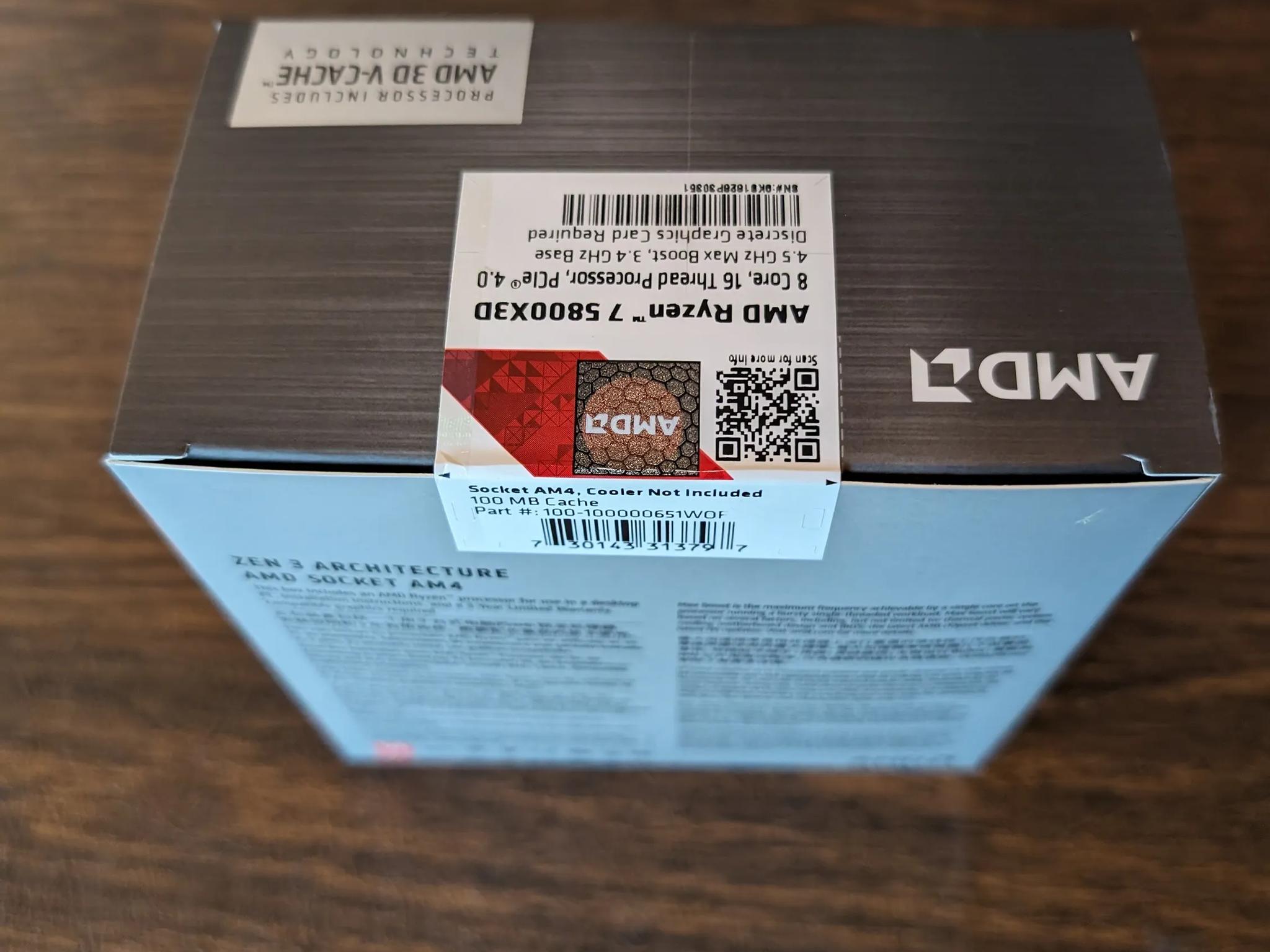 AMD Ryzen 7 5800X3D 8-Core 3.4 GHz Socket AM4 CPU - Brand New in Box / Sealed