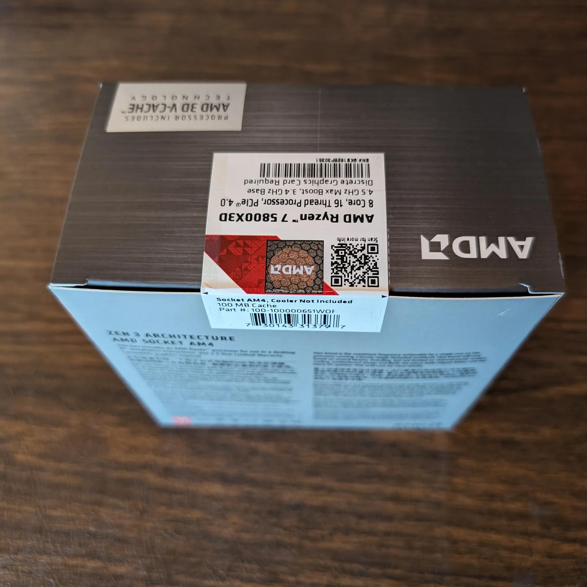 AMD Ryzen 7 5800X3D 8-Core 3.4 GHz Socket AM4 CPU - Brand New in Box / Sealed