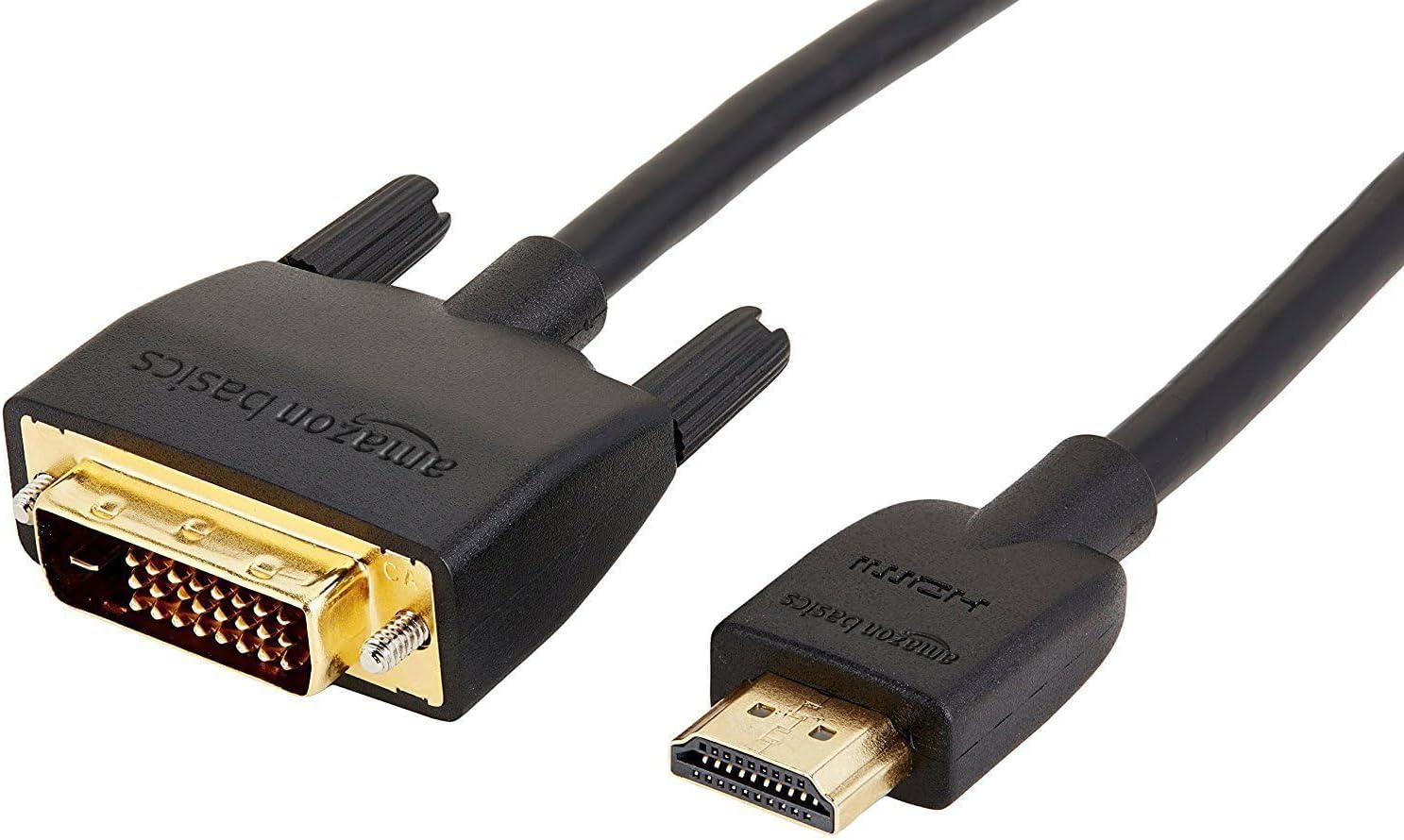DVI Adapter Cable, Bi-Directional 1080P, Gold-Plated Connectors, 3 ft/0.9 m, Black