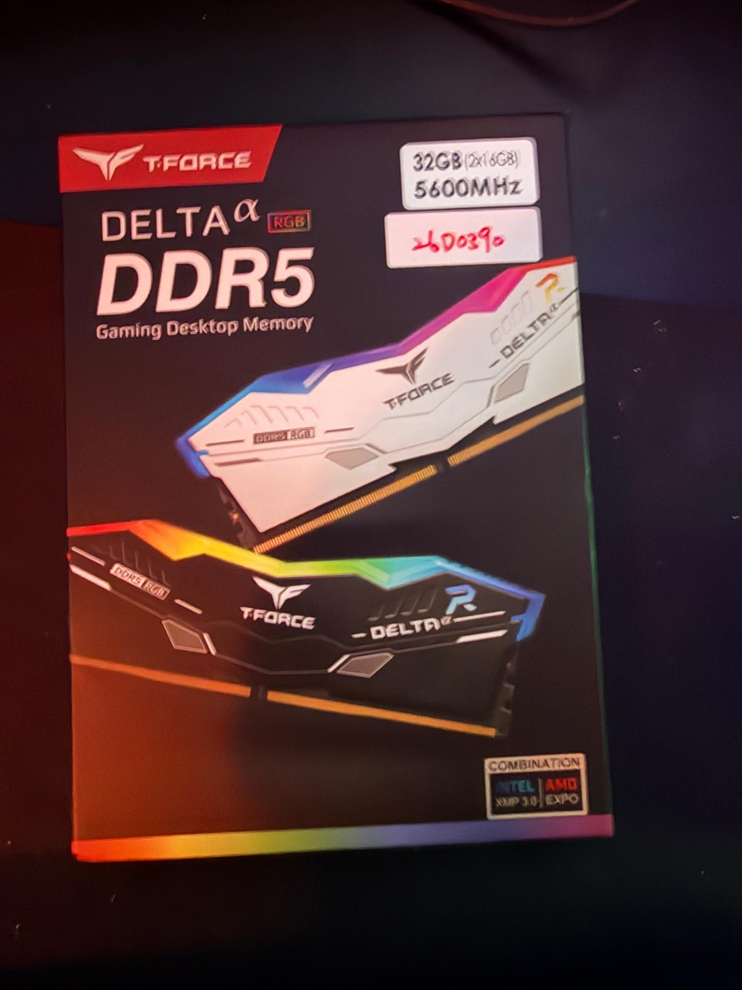 Brand New! TEAMGROUP T-Force Delta Alpha RGB DDR5 Ram 32GB Kit (2x16GB) 5600MHz