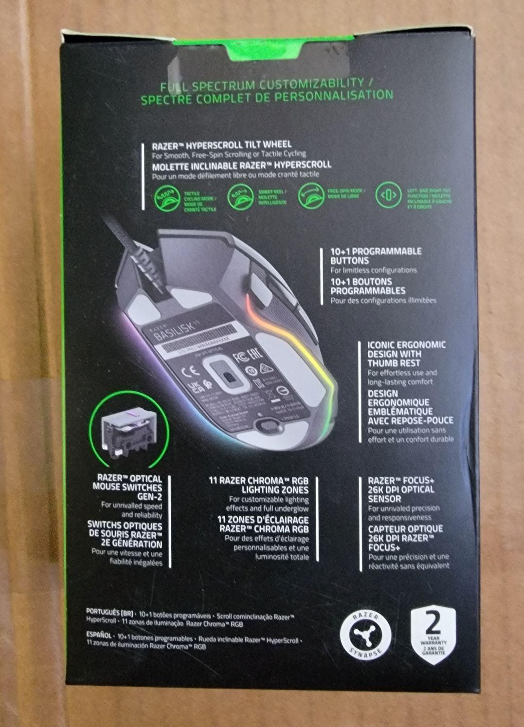 Razer Basilisk V3 Wired RGB Mouse - Brand New In Box