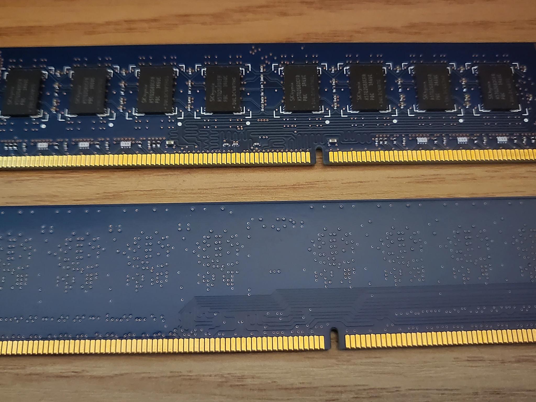 Lot of Two (2) USED Assorted SK Hynix 4GB DDR3 RAM