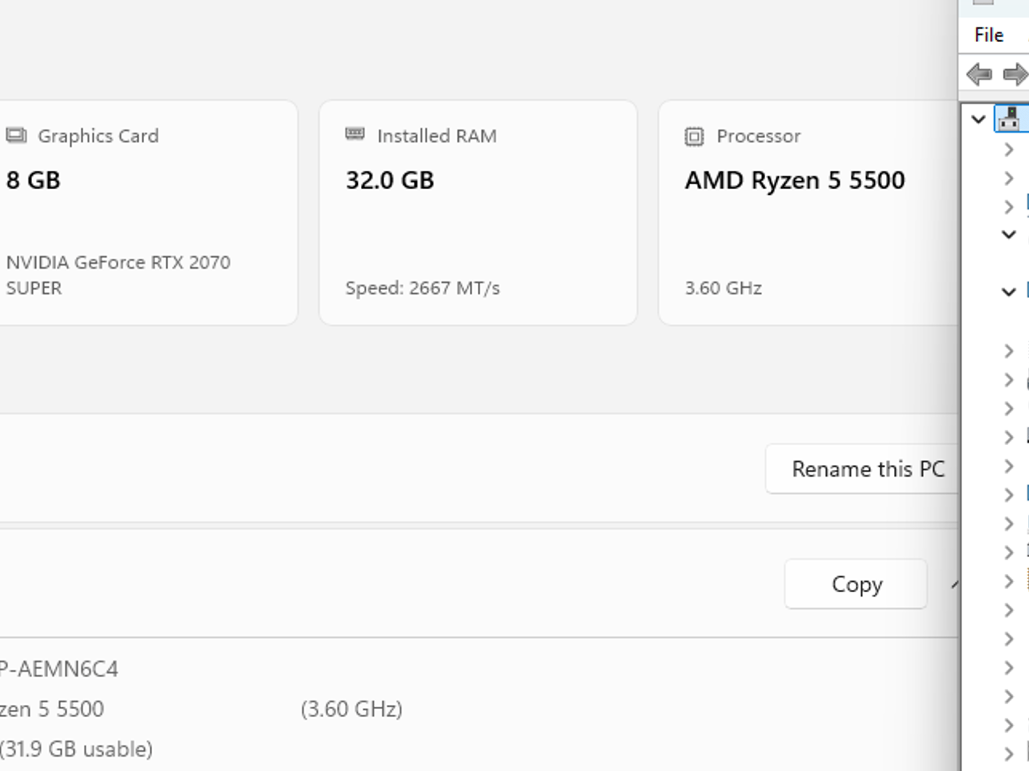 AMD Ryzen 5 32GB RAM 1TB SK Hynix NVMe SSD GeForce RTX 2070 SUPER Thermaltake Case Gaming PC