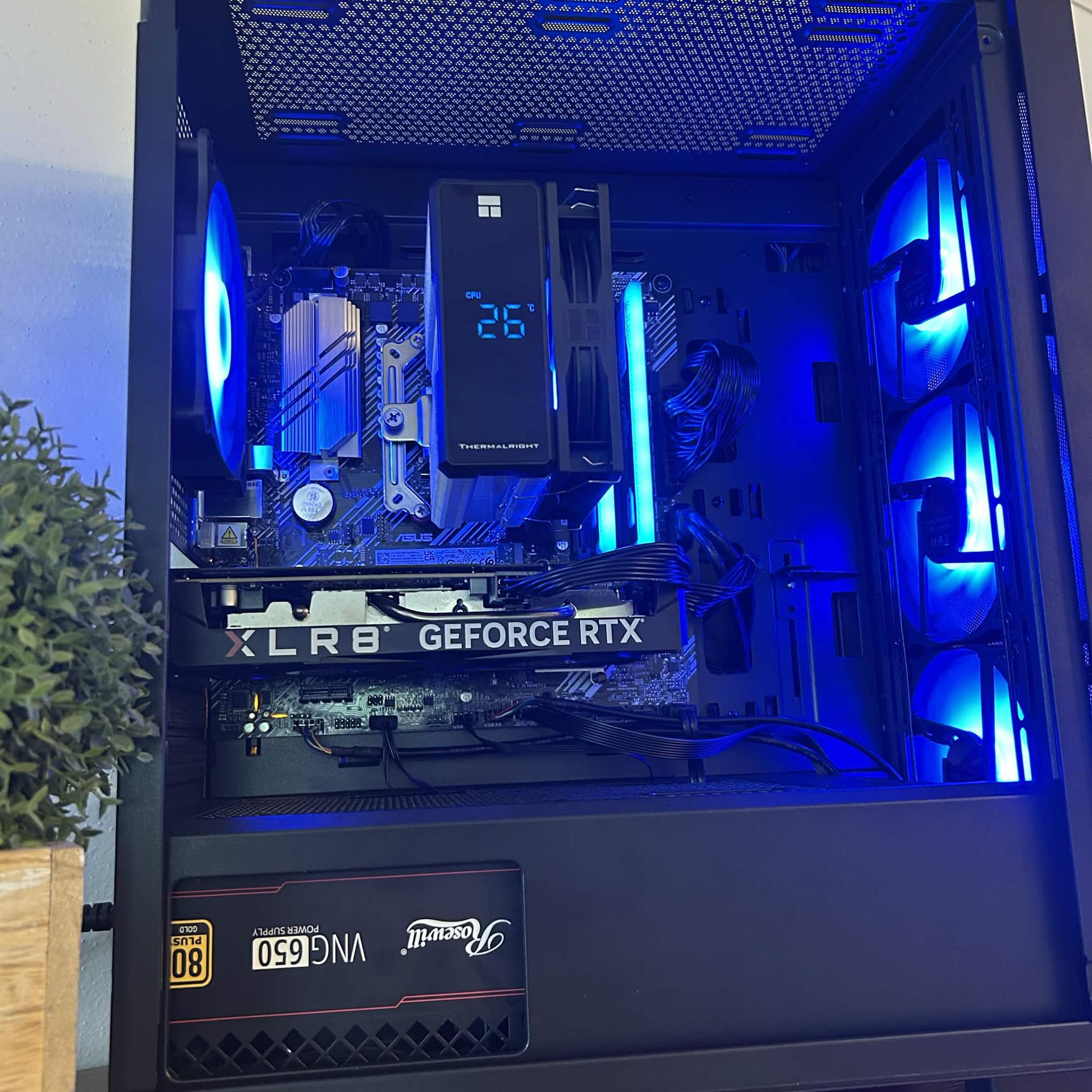 Gaming PC - GeForce RTX 4060 - Ryzen 5 5500 - 16GB RGB RAM - 1TB SSD Storage - WiFi & Bluetooth
