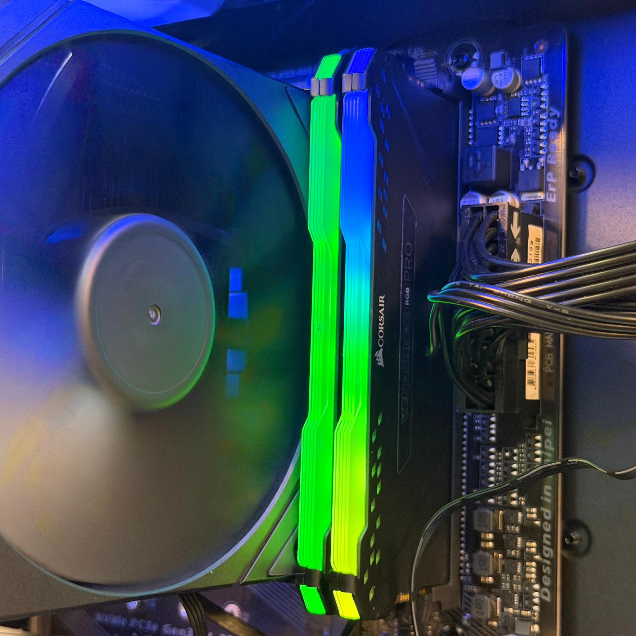 🐼 1080p Gaming PC 🐼 RTX 5050 ( = 4060) | Ryzen 5 5500 | 16gb RGB RAM | 1TB SSD - WiFi, BT