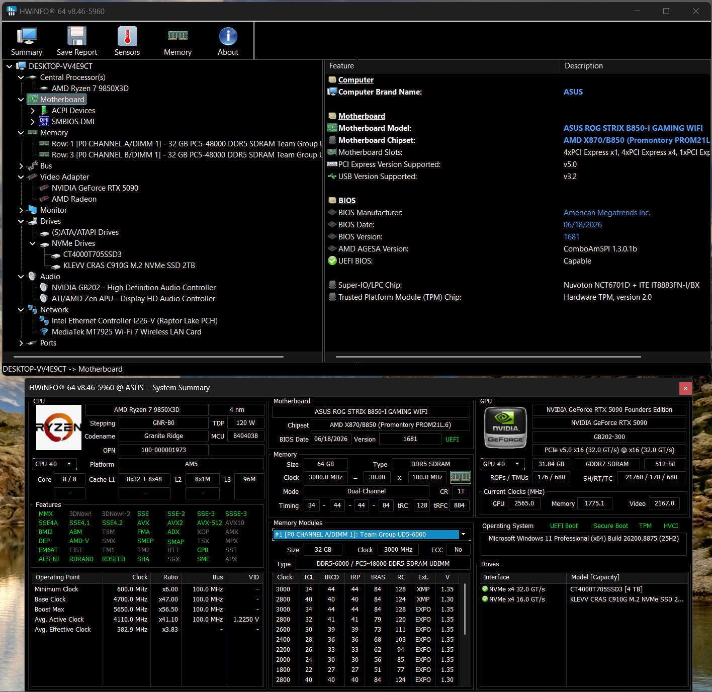 "Liquid Nano 5090" |9850X3D | 5090FE | 64GB DDR5 | 6TB Nvme |
