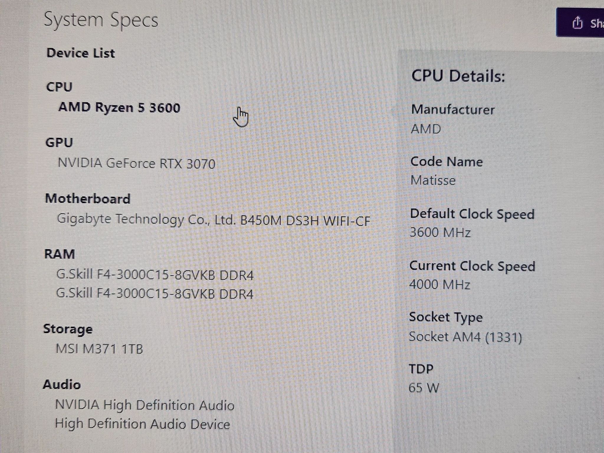 JT-3 | Ryzen 5 3600 | RTX 3070 | 16GB RAM | 1TB SSD | Wi-Fi | Windows