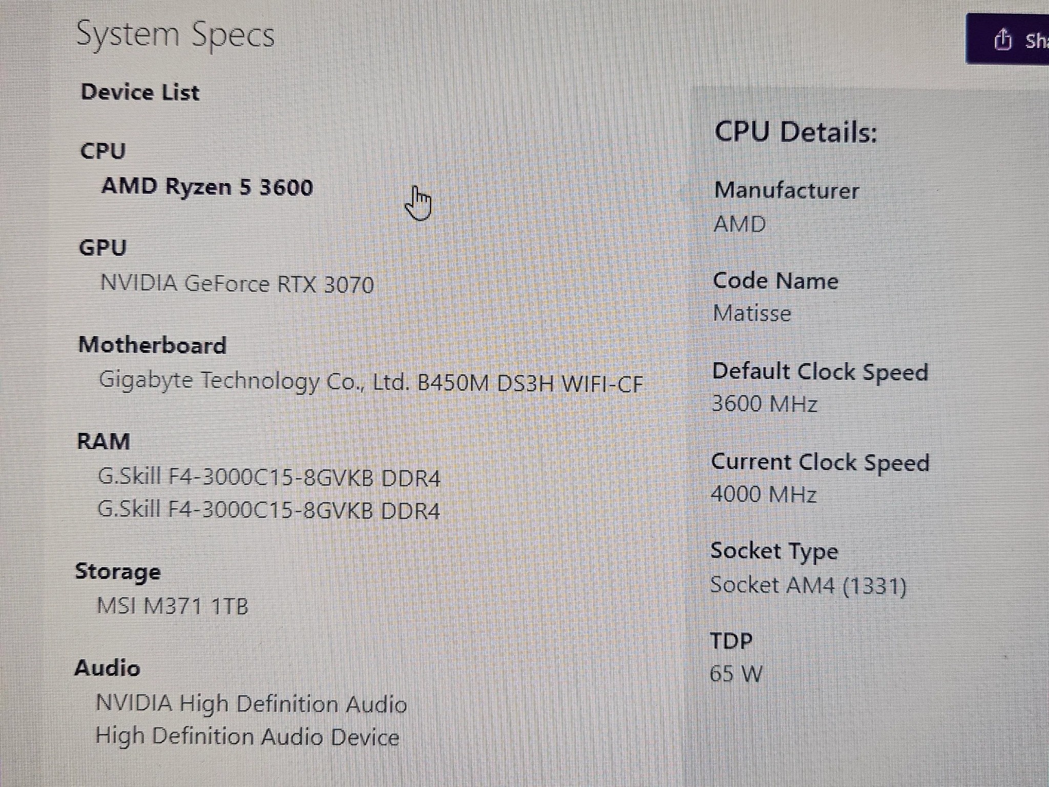 JT-3 | Ryzen 5 3600 | RTX 3070 | 16GB RAM | 1TB SSD | Wi-Fi | Windows