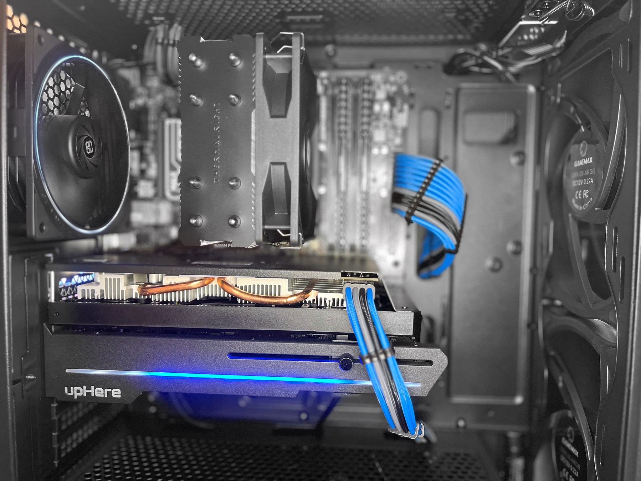 Black/Blue Gaming PC(RX 580 8GB +  RYZEN 3 1200)