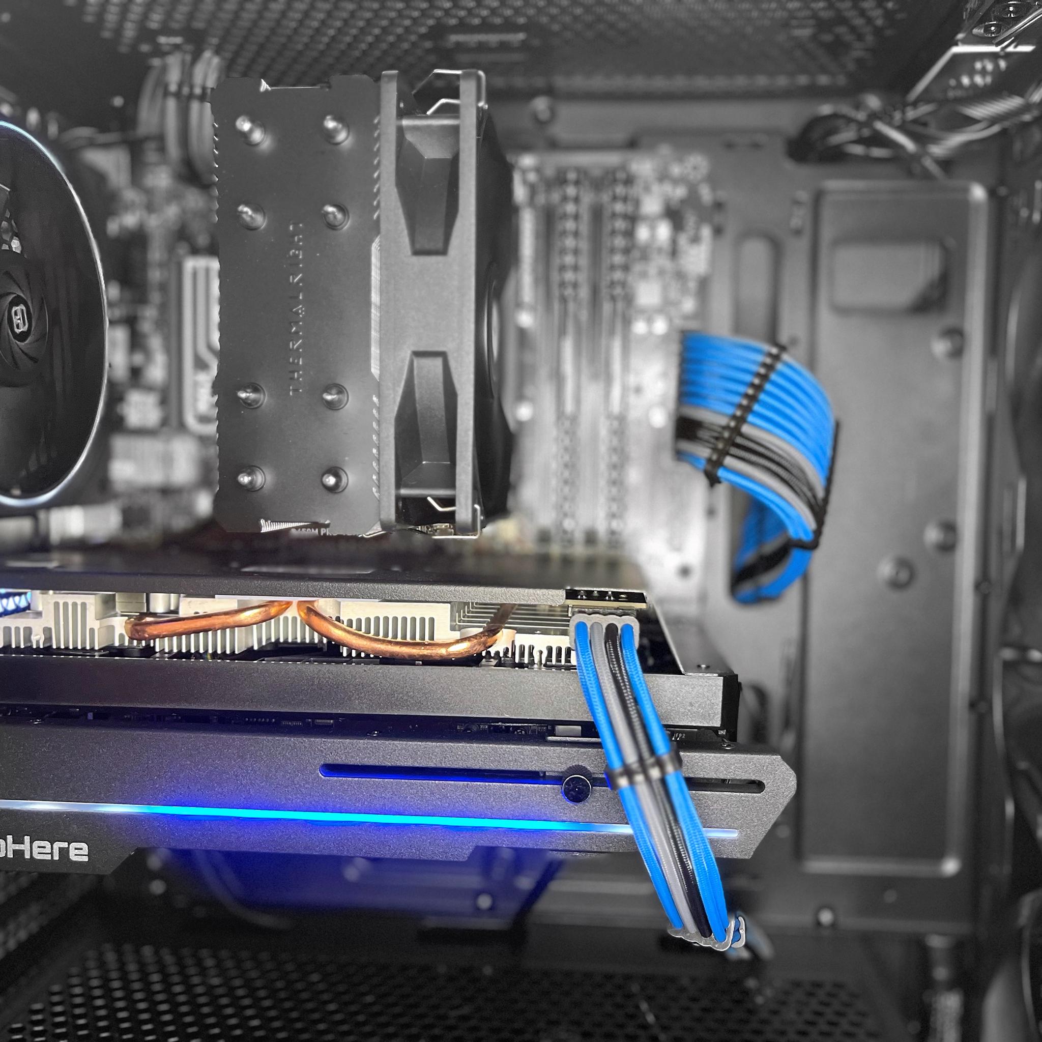 Black/Blue Gaming PC(RX 580 8GB +  RYZEN 3 1200)