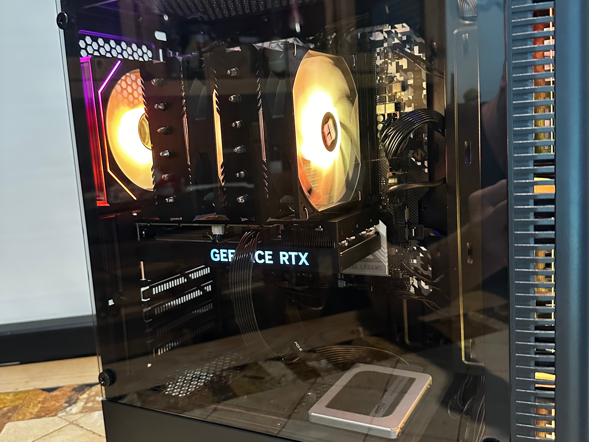 Intel Core I5-10500 / RTX 4060 Ti 8GB - 512GB M.2 & 512GB SSD - Mid Tower Gaming PC - Black