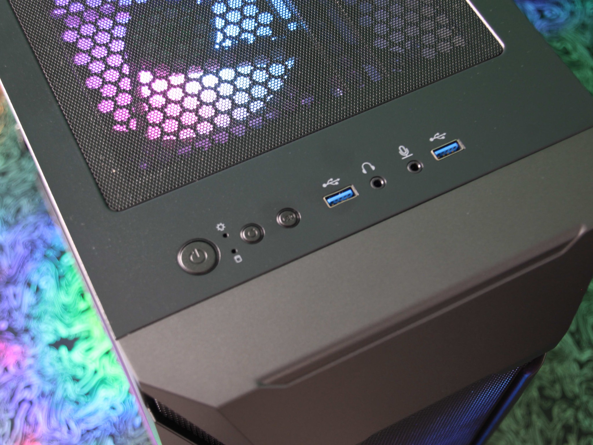 MUSETEX MK7-GN5 ARGB MicroATX Mini Tower Case (Black)