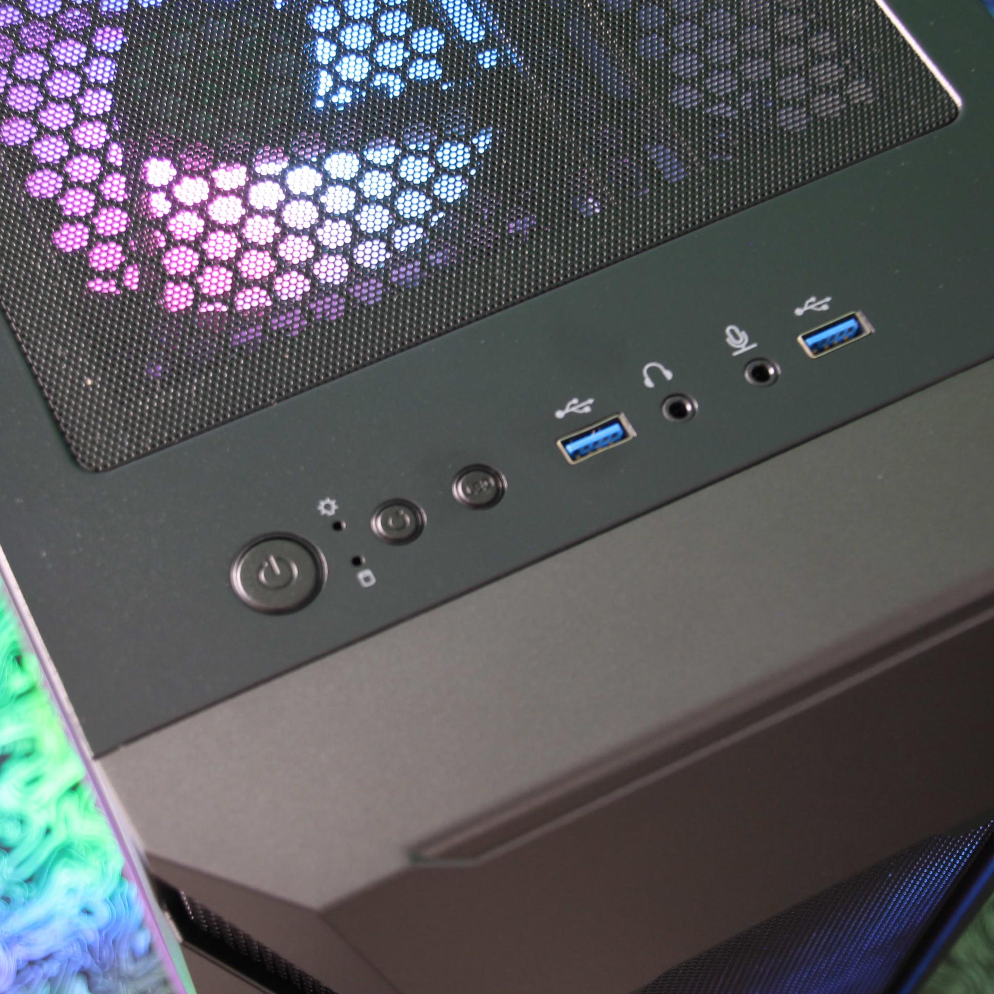 MUSETEX MK7-GN5 ARGB MicroATX Mini Tower Case (Black)