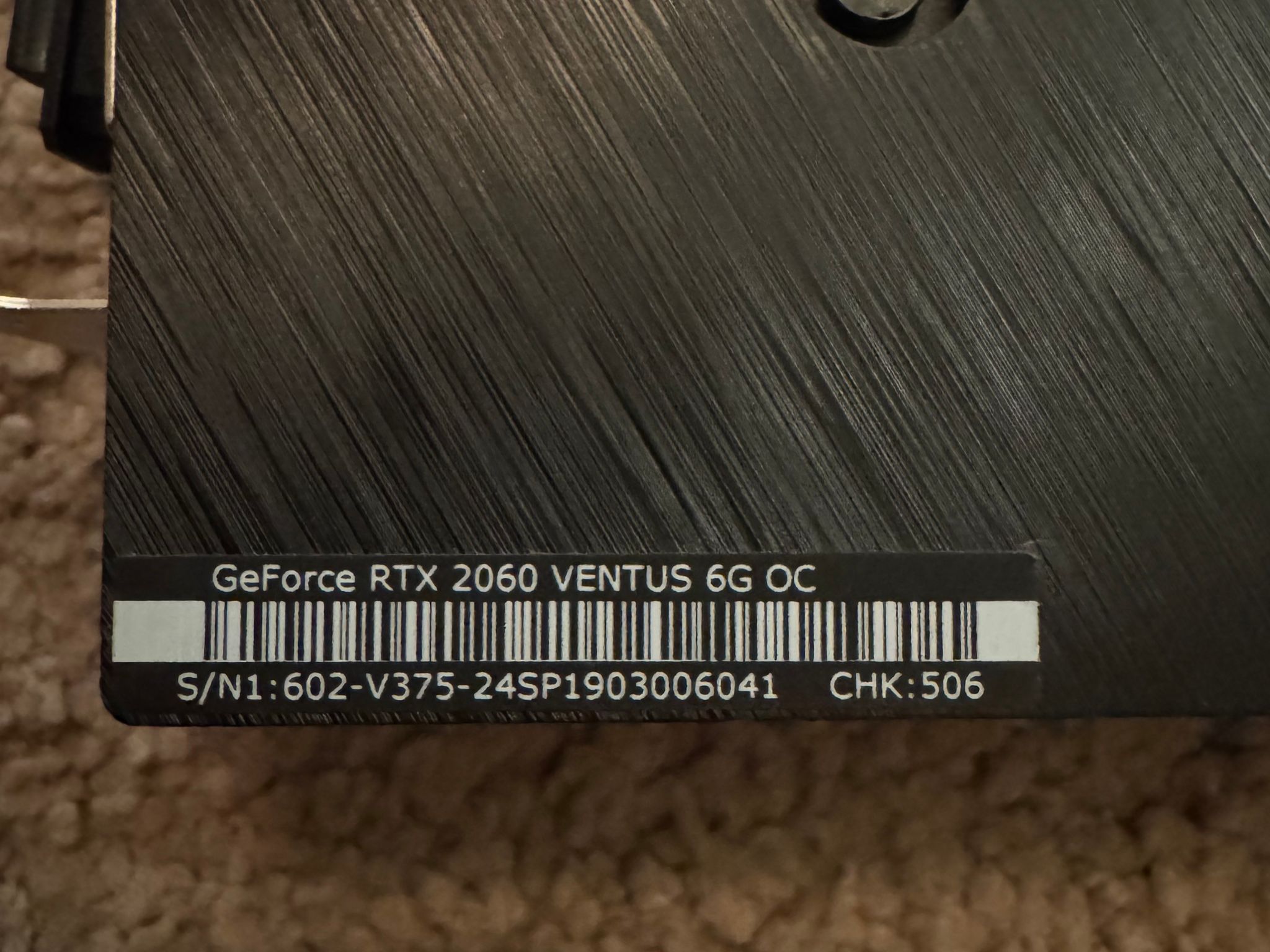 MSI GeForce RTX 2060 VENTUS 6G OC