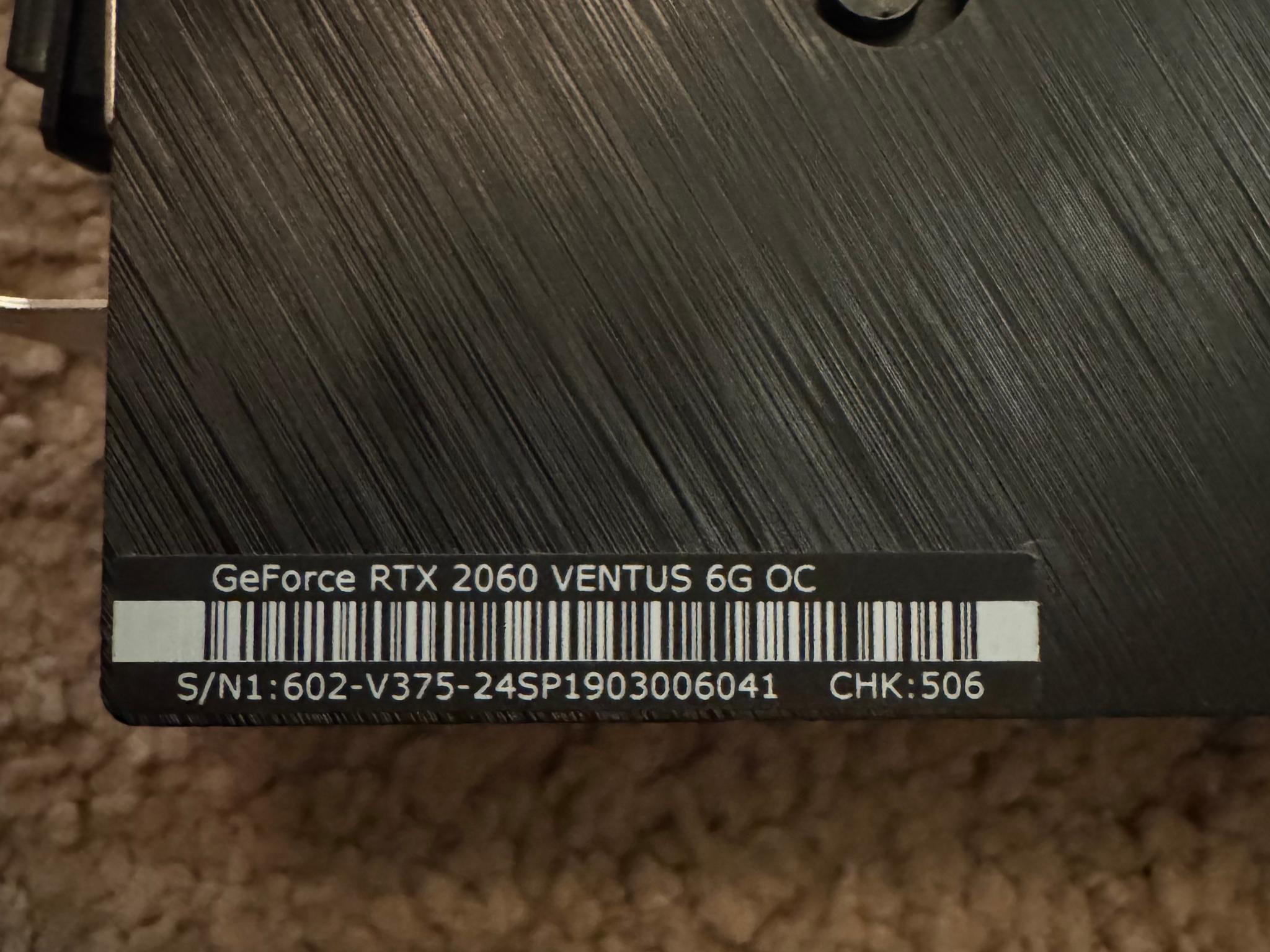 MSI GeForce RTX 2060 VENTUS 6G OC