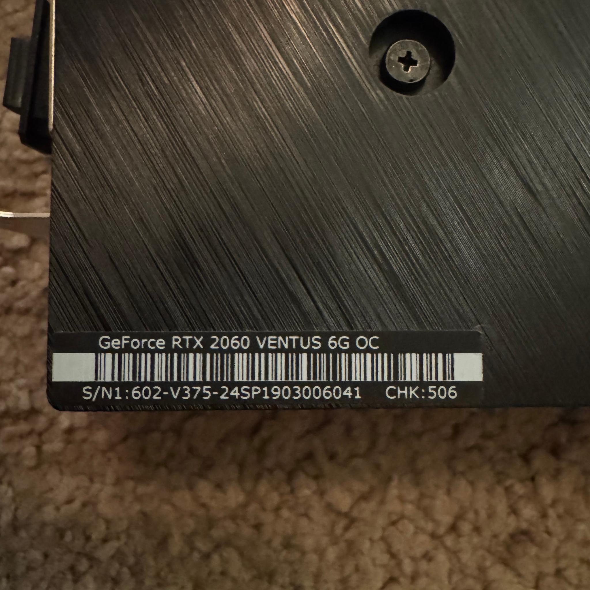 MSI GeForce RTX 2060 VENTUS 6G OC