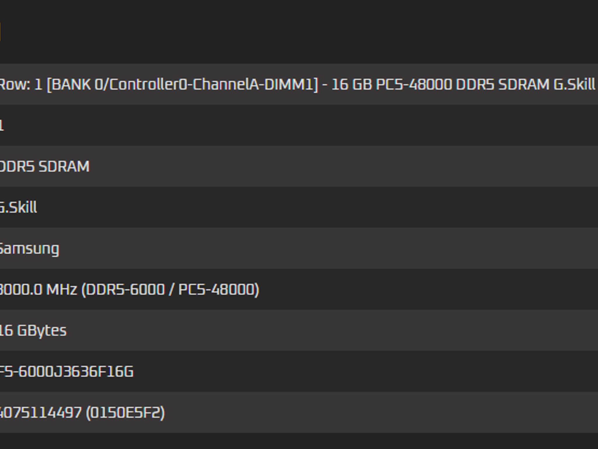 G.Skill Ripjaws S5 32GB (2 x 16GB) DDR5-6000 XMP 3.0