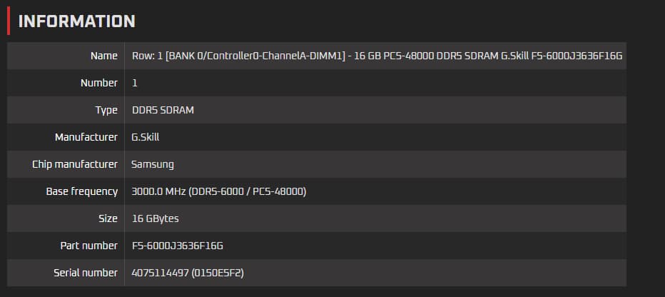 G.Skill Ripjaws S5 32GB (2 x 16GB) DDR5-6000 XMP 3.0