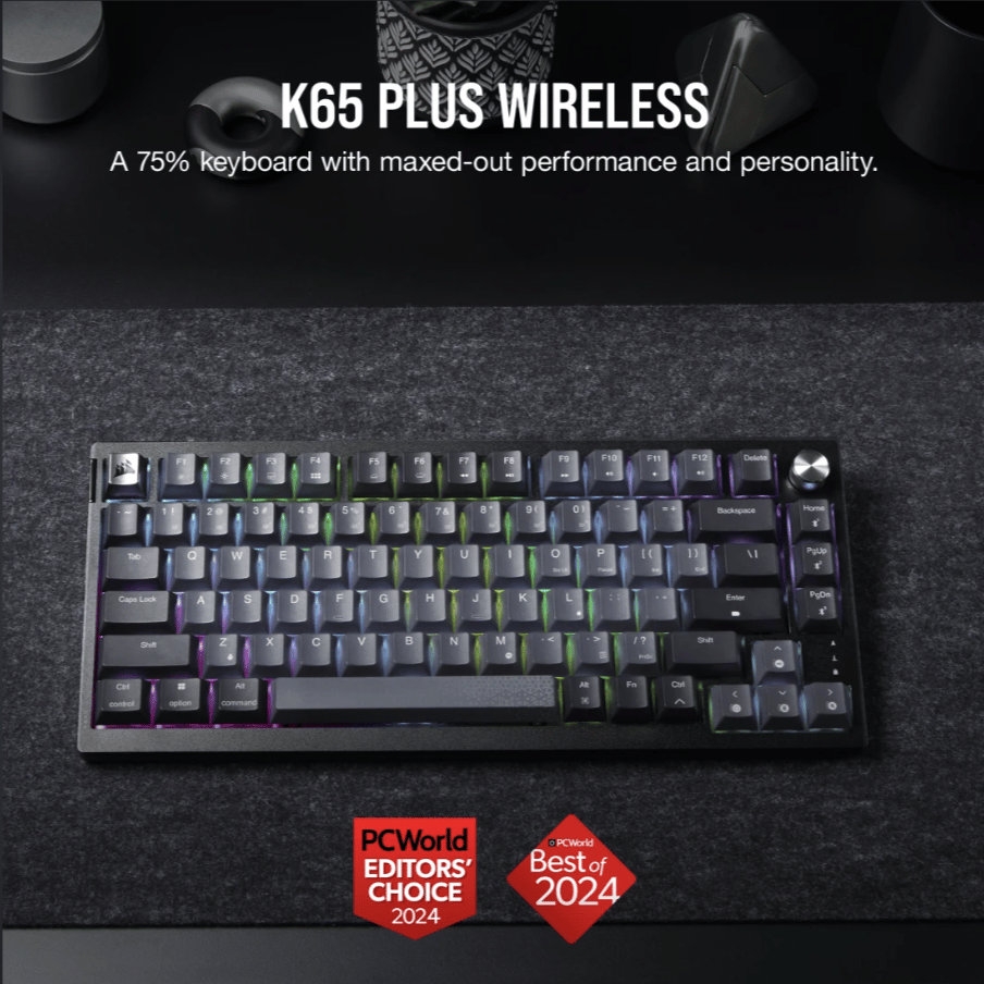 Corsair K65 Wireless Mechanical 75% RGB Gaming Keyboard
