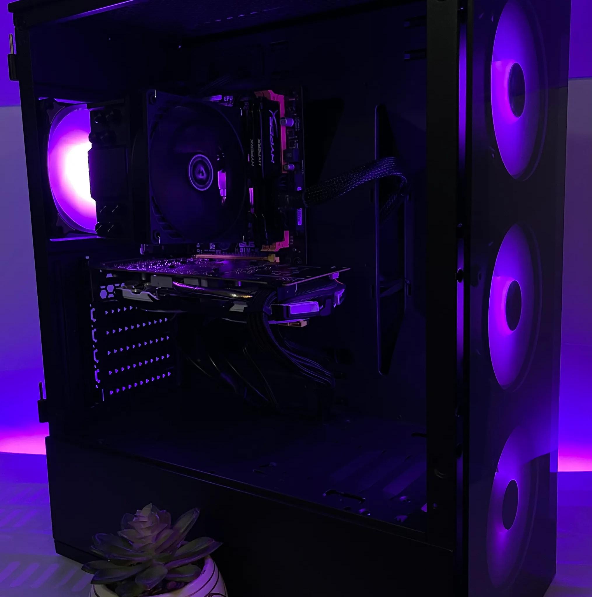 RGB i7 Gaming PC (i7-4770, 16GB RAM, RX 570 8GB, 512GB SSD/1TB HDD)