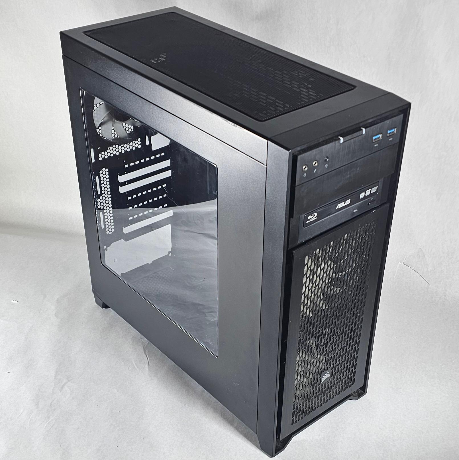 Black Corsair PC Case w/ 4 Fans
