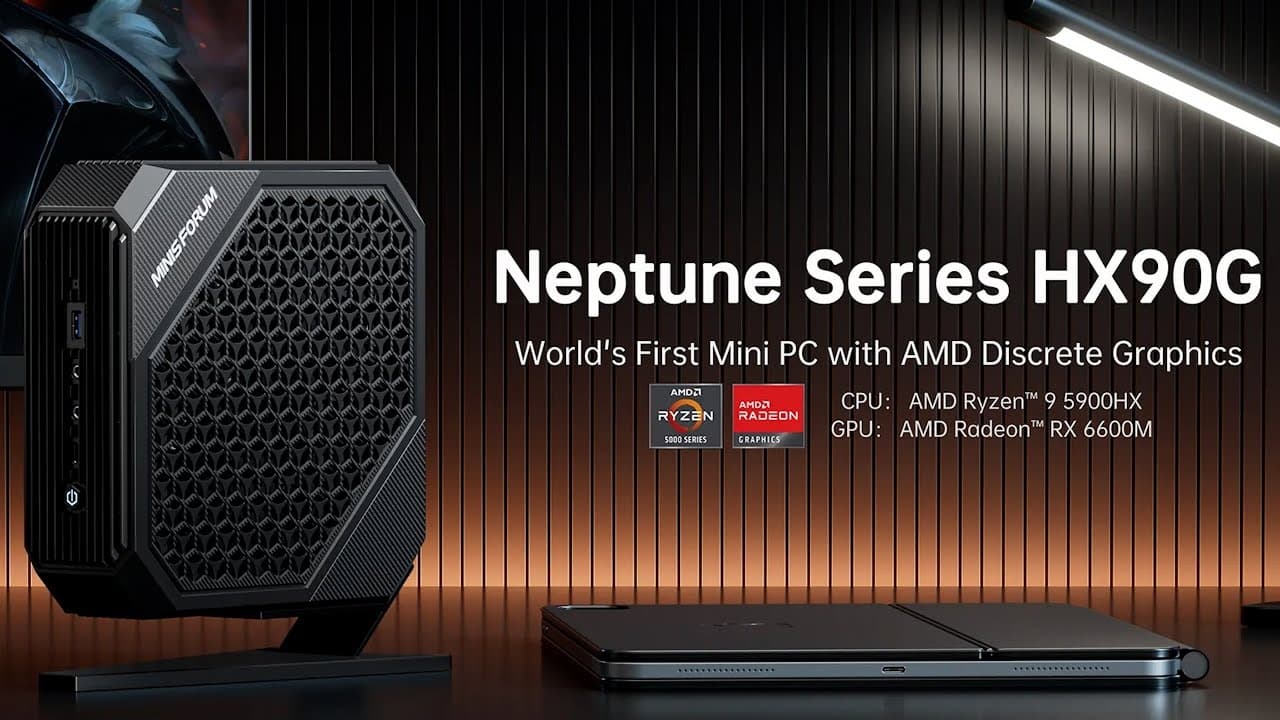 Minisforum Neptune HX90G Mini-PC w/ AMD Ryzen 9 5900HX/RX 6600M & 16GB 3200 MT/s DDR4 (NO STORAGE)