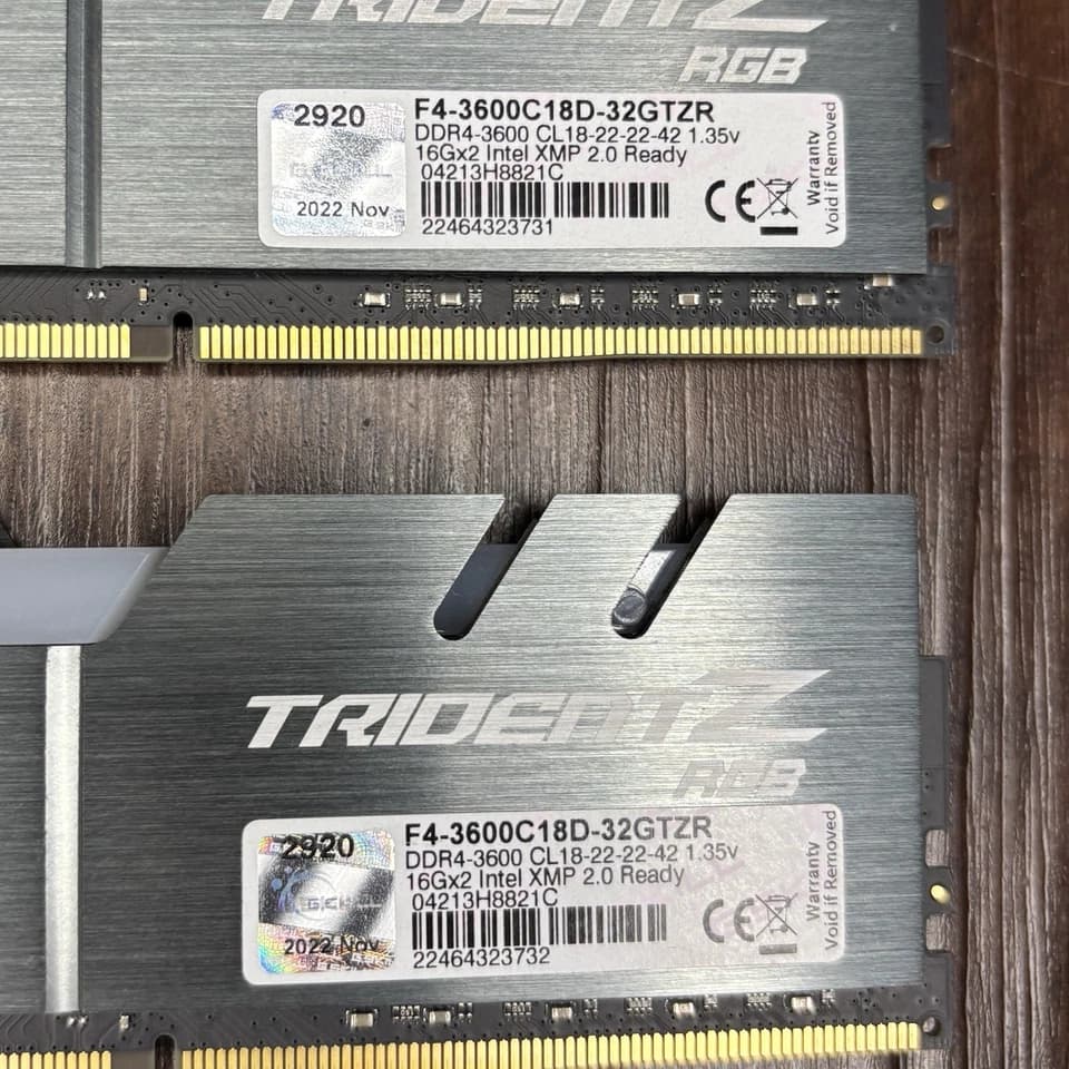 G.Skill Trident Z RGB 32GB (2x16GB) RAM DDR4 3600MHz