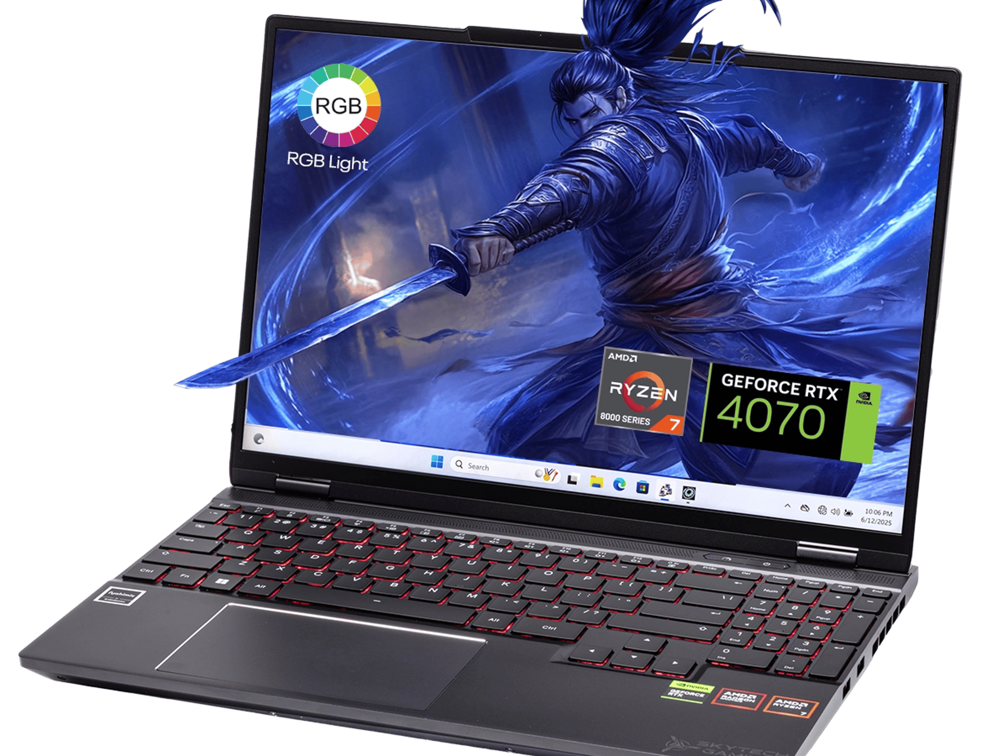 Skytech NOIR 0008 Gaming Laptop AMD Ryzen 7 8745H Nvidia RTX 4070 1TB SSD 16GB 5600 MHZ DDR5