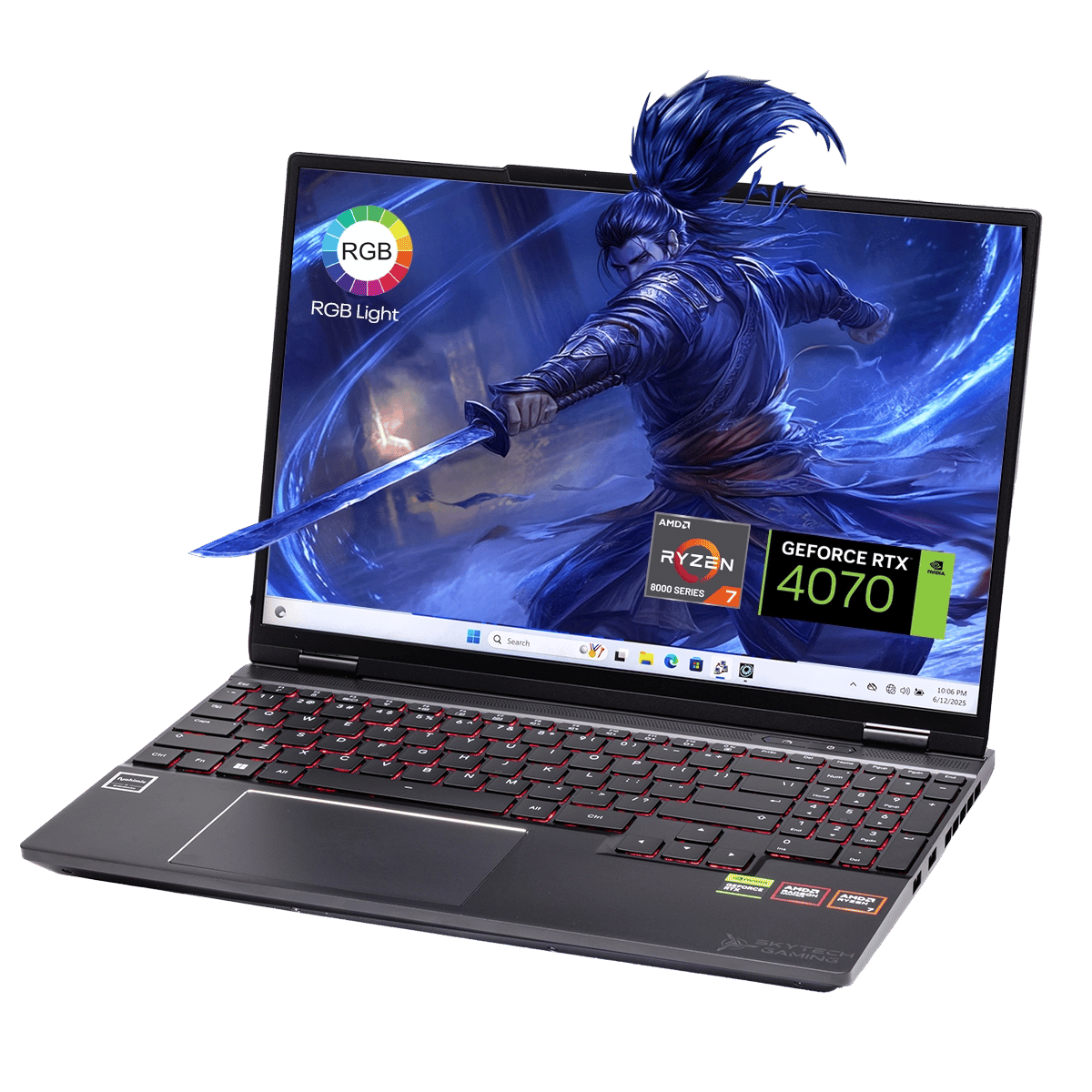 Skytech NOIR 0008 Gaming Laptop AMD Ryzen 7 8745H Nvidia RTX 4070 1TB SSD 16GB 5600 MHZ DDR5