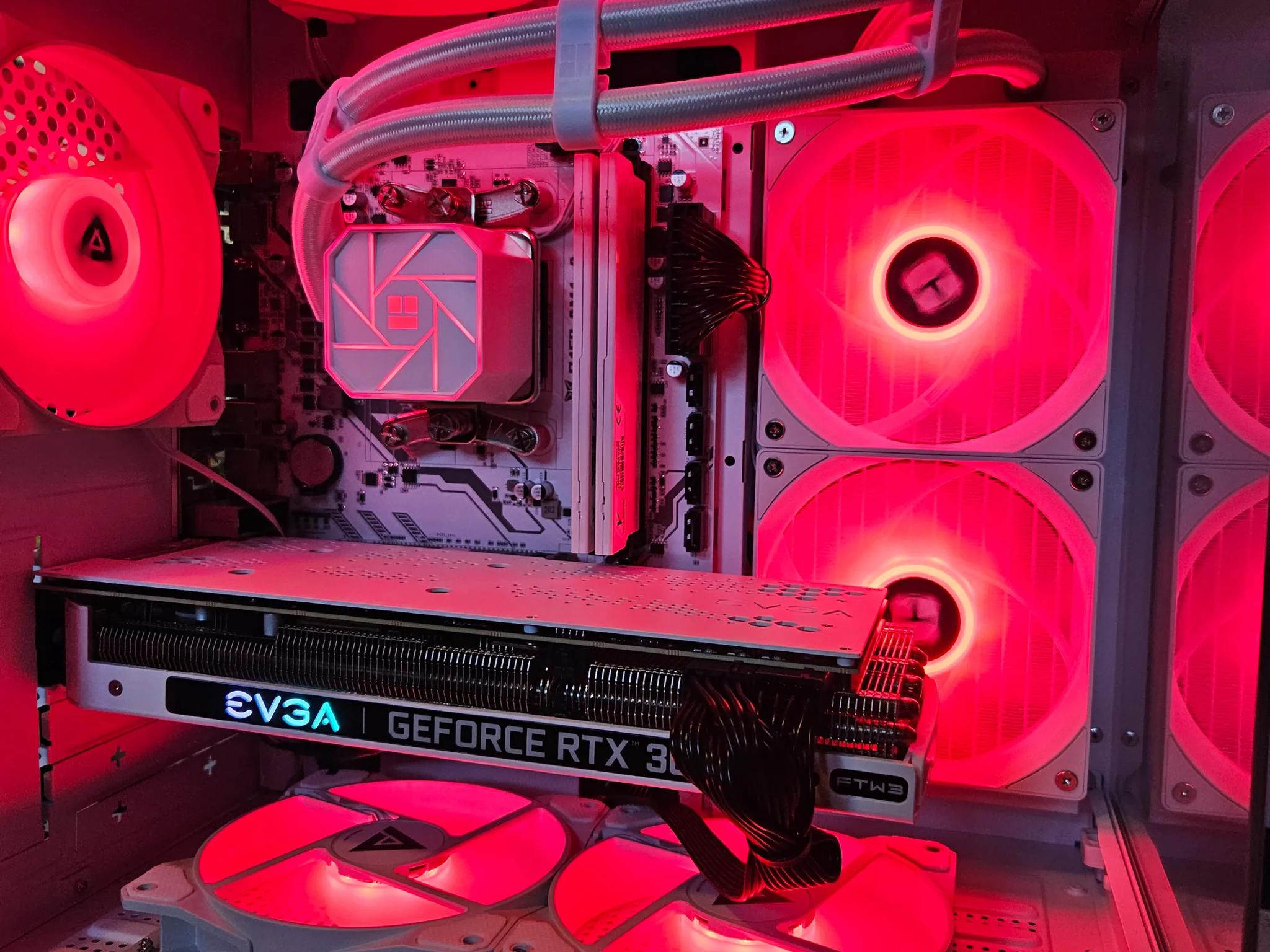 Liquid cooled Arctic Rig Ryzen 5 / 32GB DDR4 / 1TB SSD / RTX 3060 ti