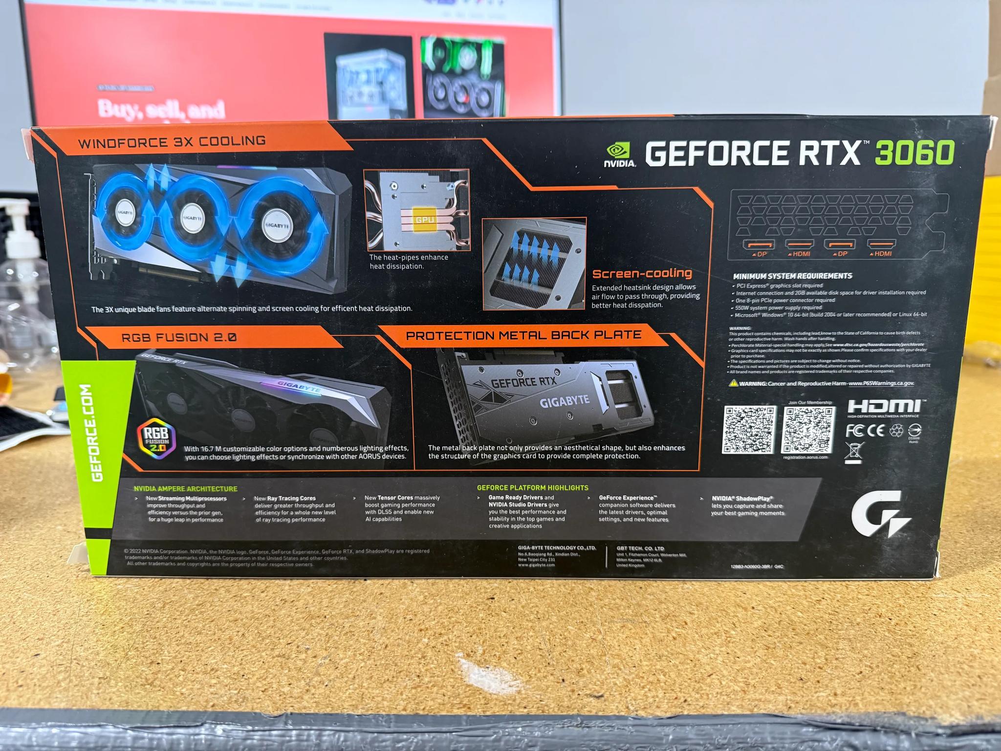 GIGABYTE GeForce RTX 3060 Gaming OC 12G (REV2.0) Graphics Card