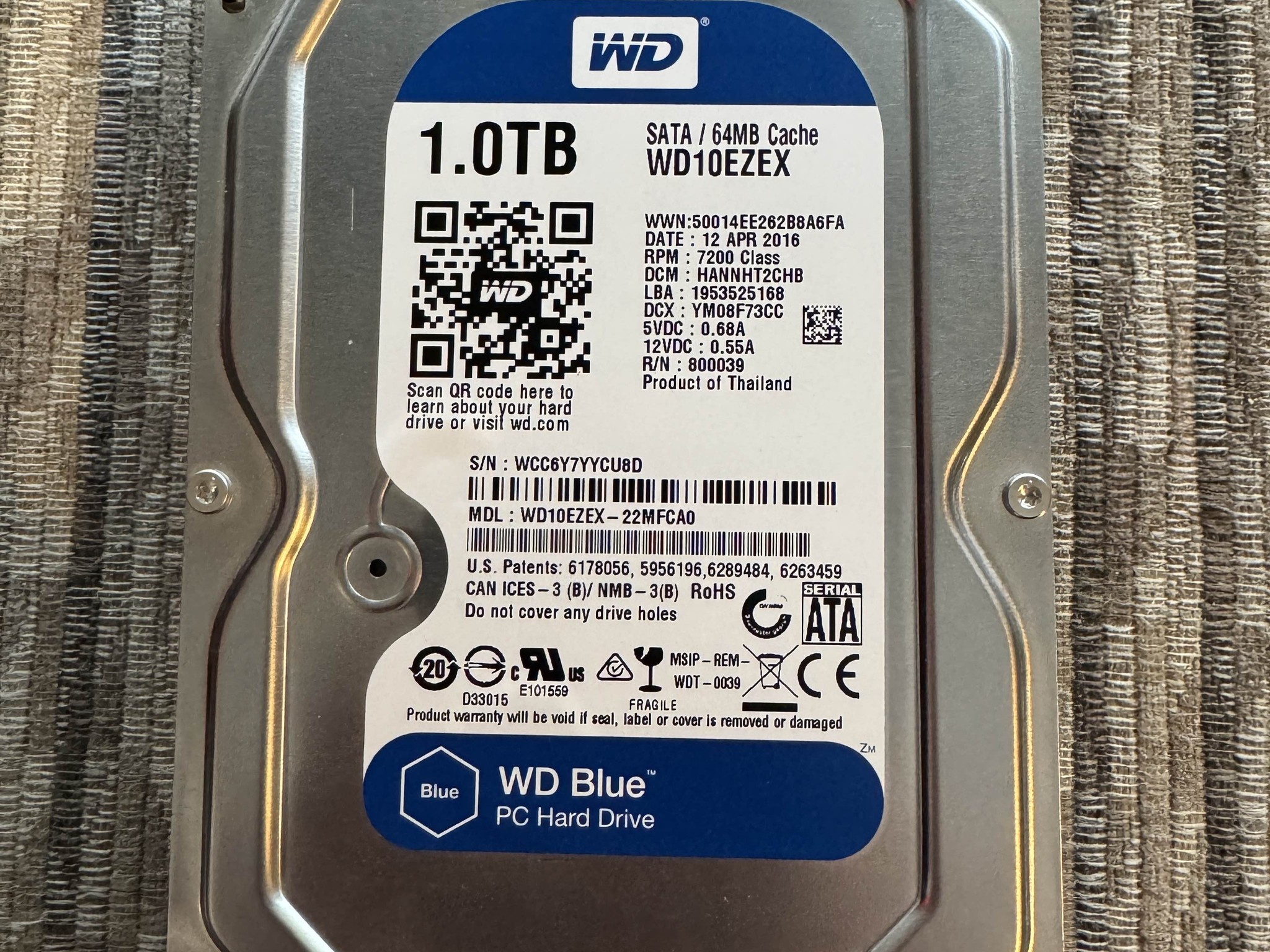 4x SATA Storage Lot – 2TB + 1TB HDDs and 250GB Samsung SSD