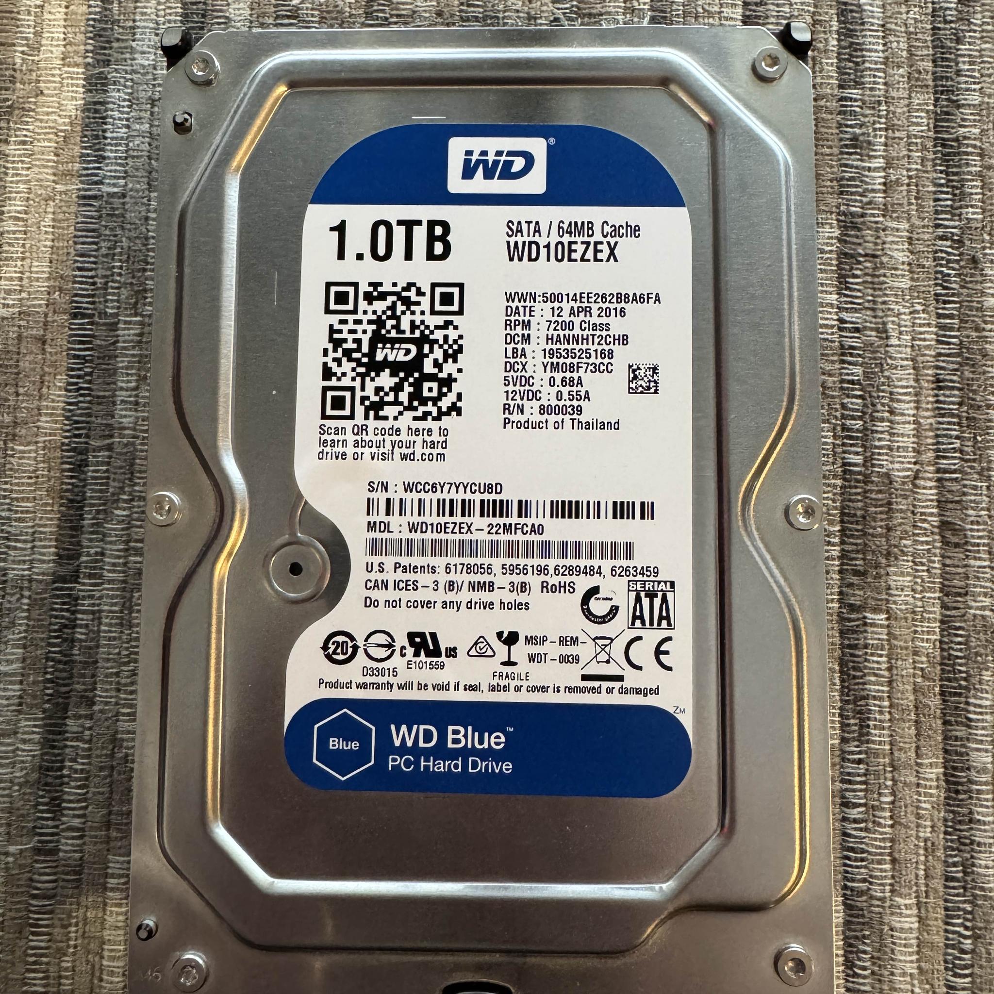 4x SATA Storage Lot – 2TB + 1TB HDDs and 250GB Samsung SSD