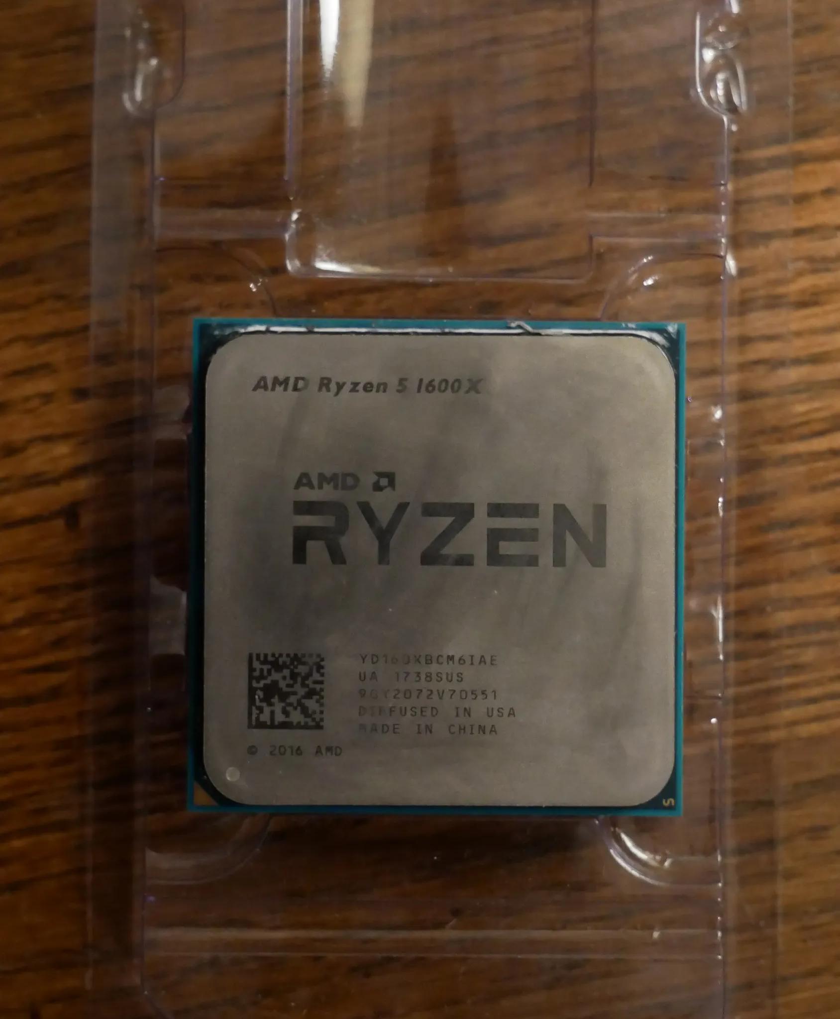 AMD Ryzen 5 1600X 3.60 GHz 6 Core (YD160XBCM6IAE) Processor AM4
