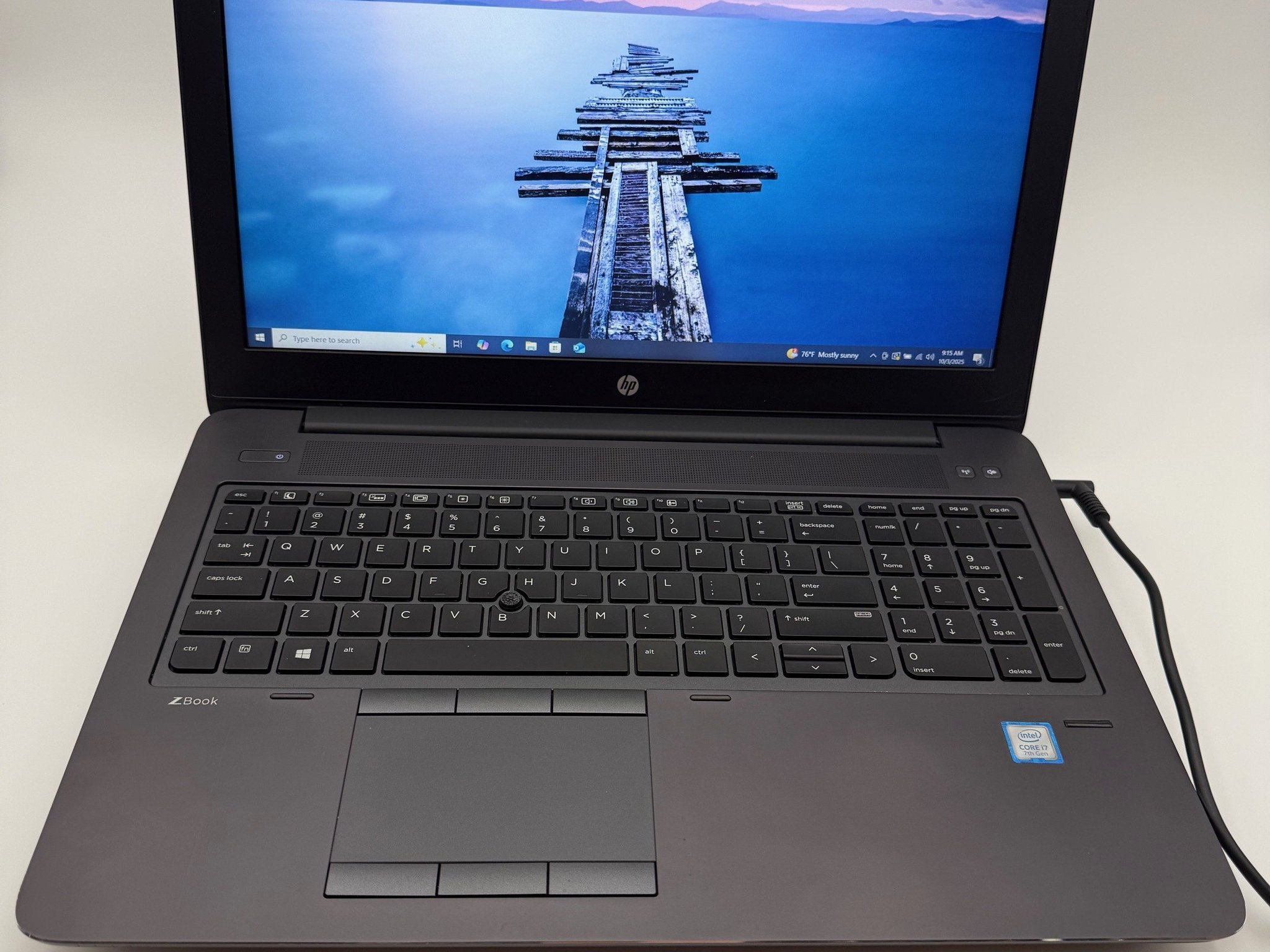HP ZBook 15 G4 Laptop - i7-7700HQ, 40GB RAM, 500GB SSD, NVIDIA Quadro M1200