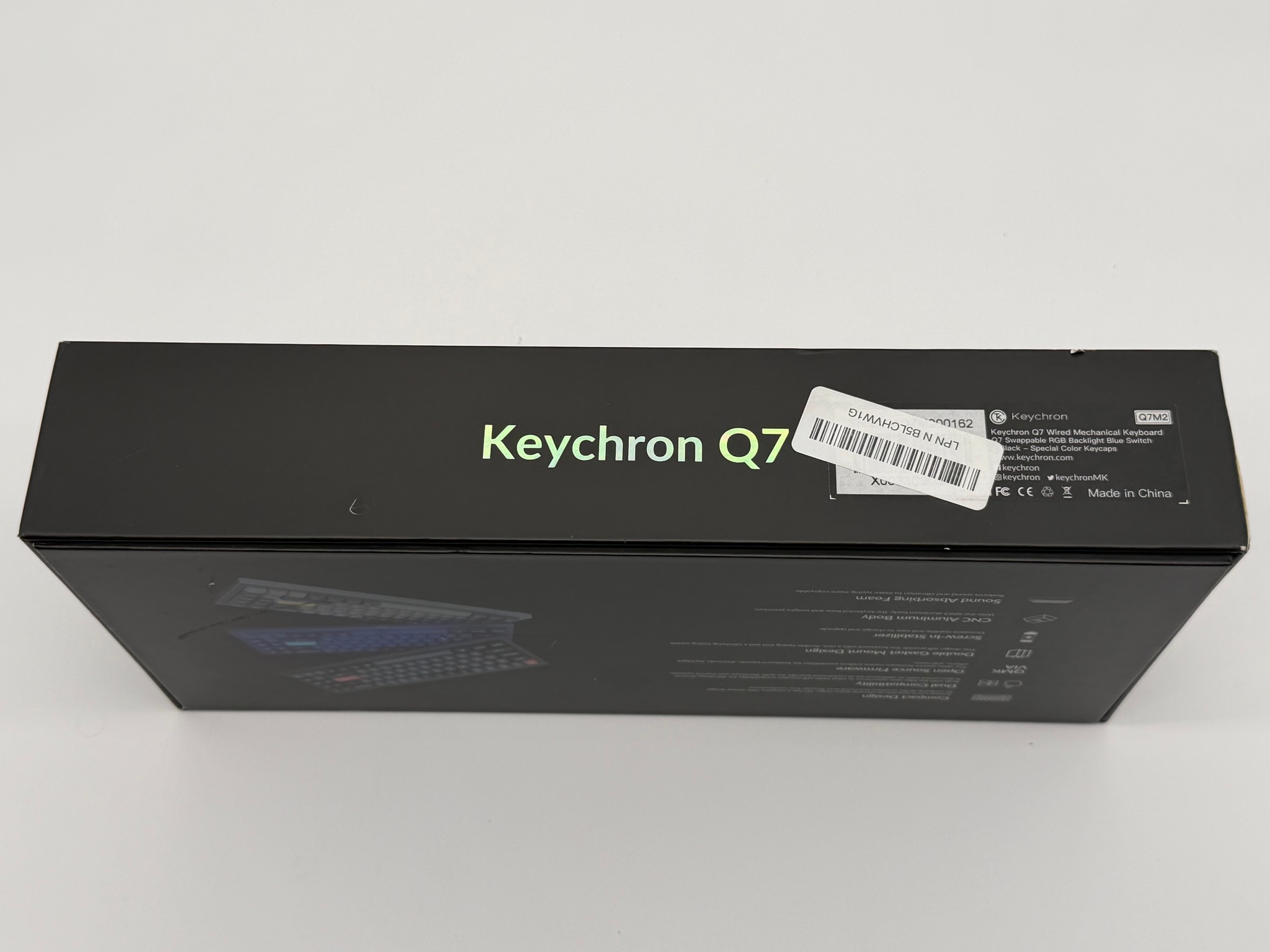 Keychron Q7 QMK Mechanical Keyboard Gateron G Pro Blue/Carbon Black