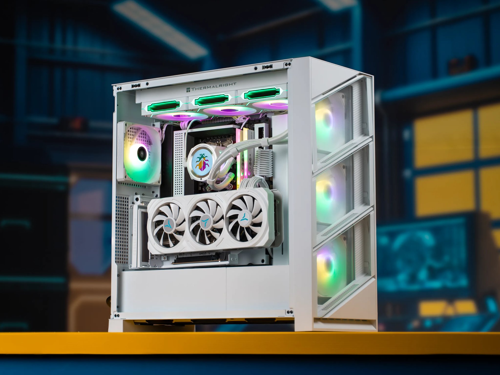 “Seganys” RX 7700 XT Ryzen 7 7800X3D 32GB Windows 11 2TB 1440P Powerhouse Gaming PC