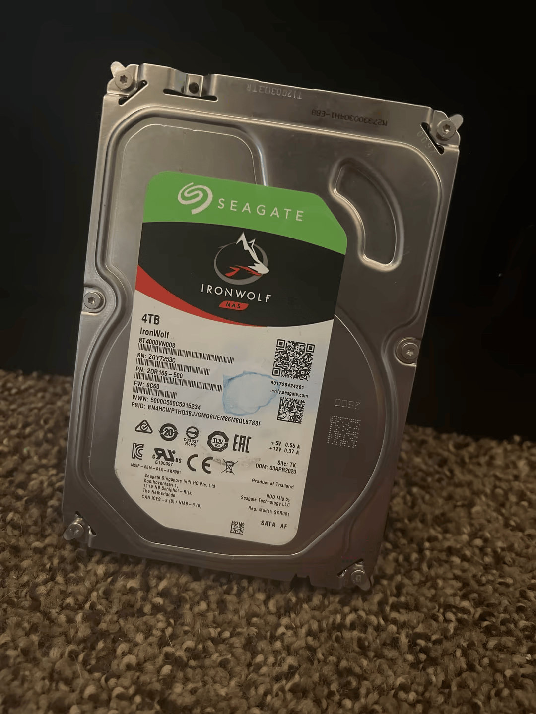 Seagate Iron Wolf NAS 4TB 3.5” Hard Drive