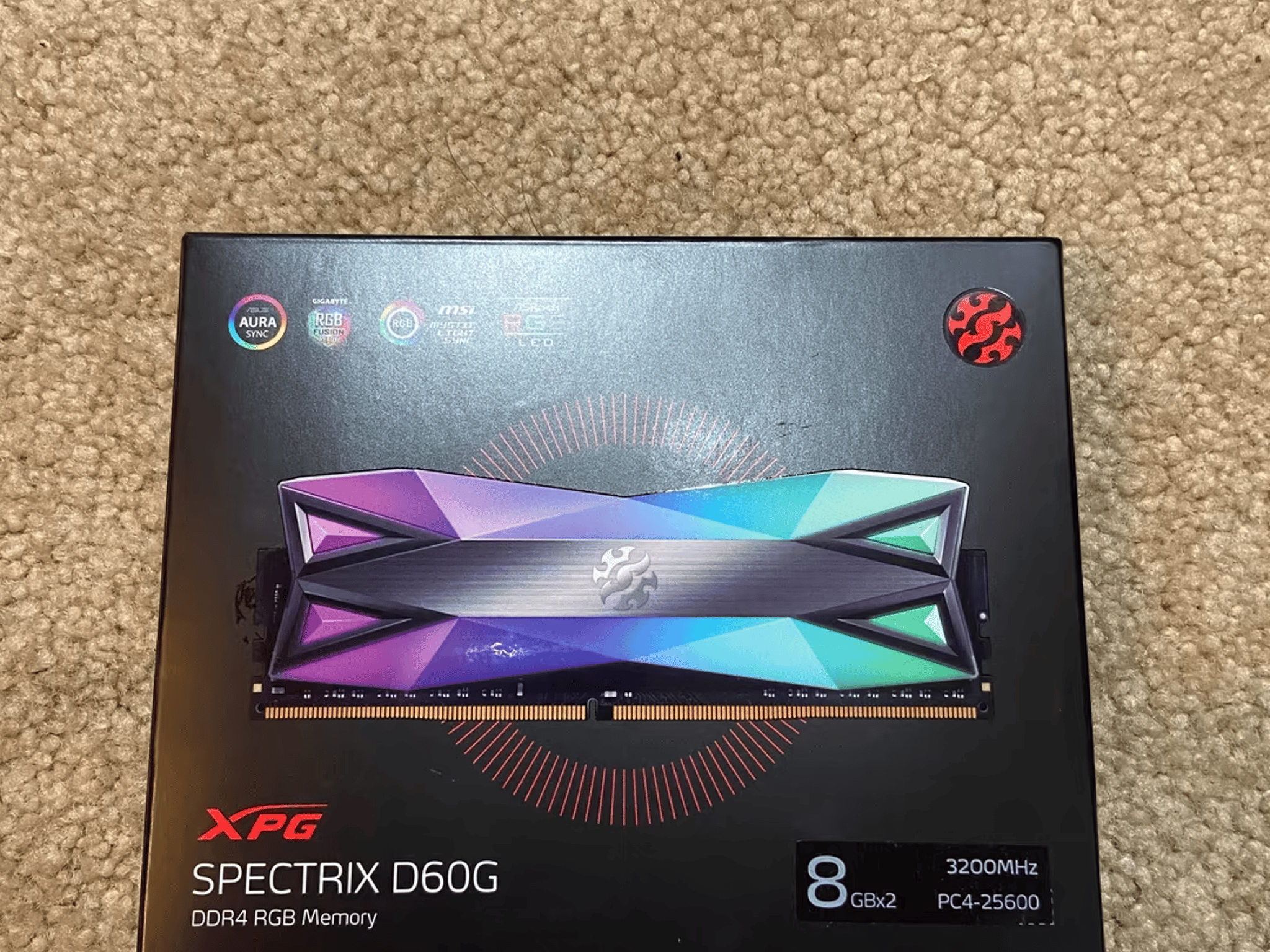 XPG Spectrix D60G 3200MHz RAM (8 GB x 2) RGB Aura Sync 
