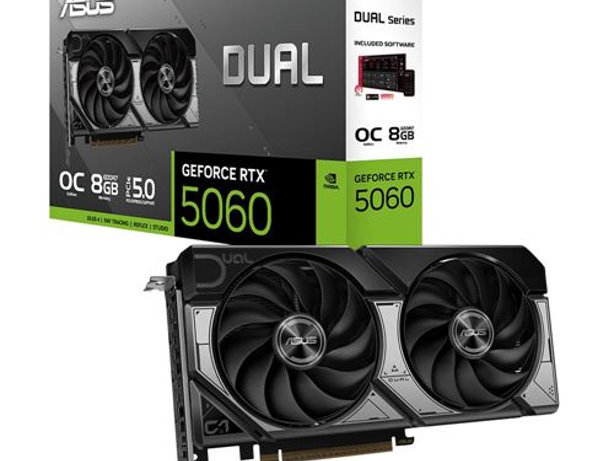 NEW IN BOX ASUS NVIDIA GeForce RTX 5060 Dual Overclocked Dual Fan 8GB GDDR7 PCIe 5.0 Graphics Card